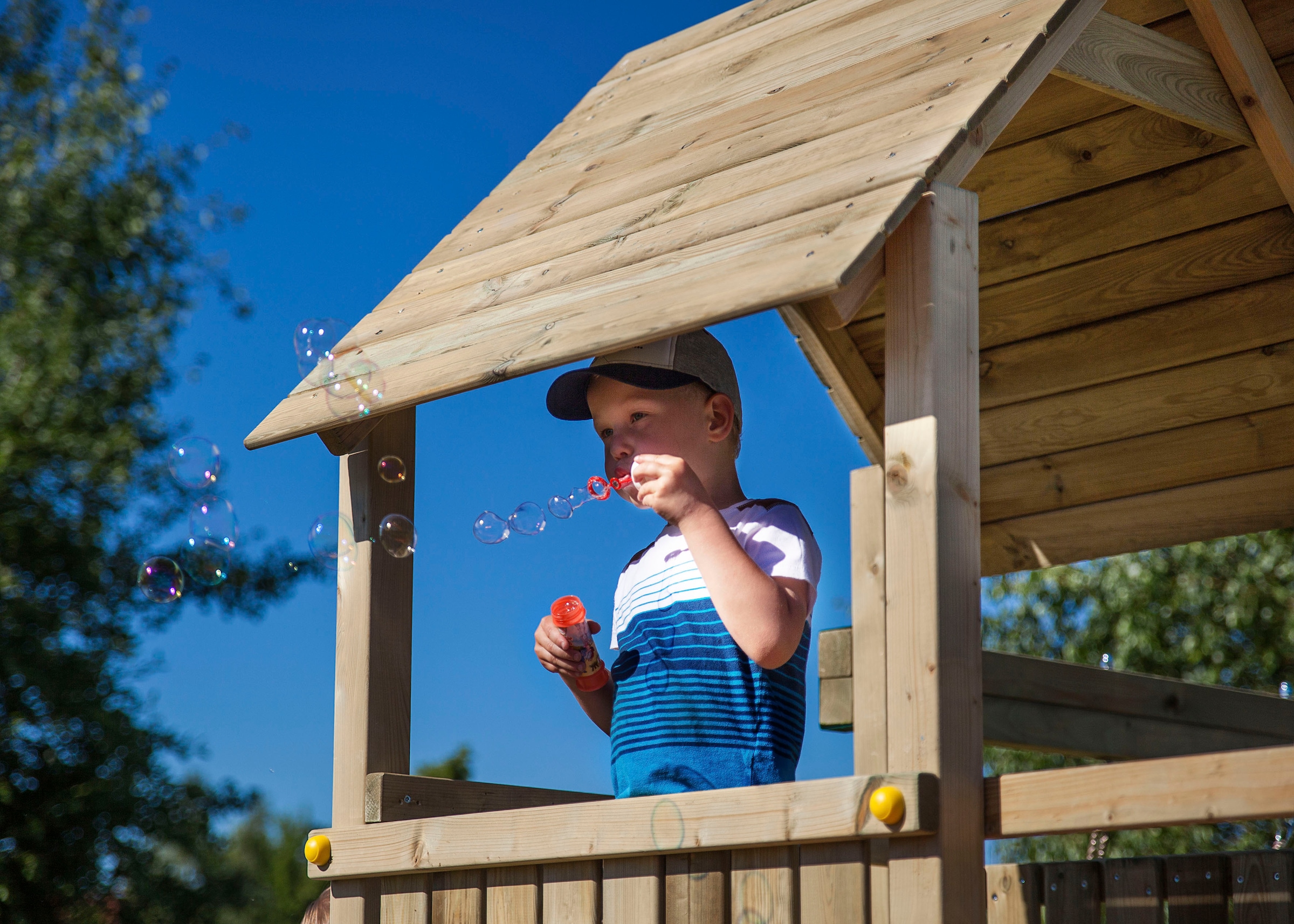 FUNGOO Spielturm »CAROL 1«, mit Rutsche & Kletterwand