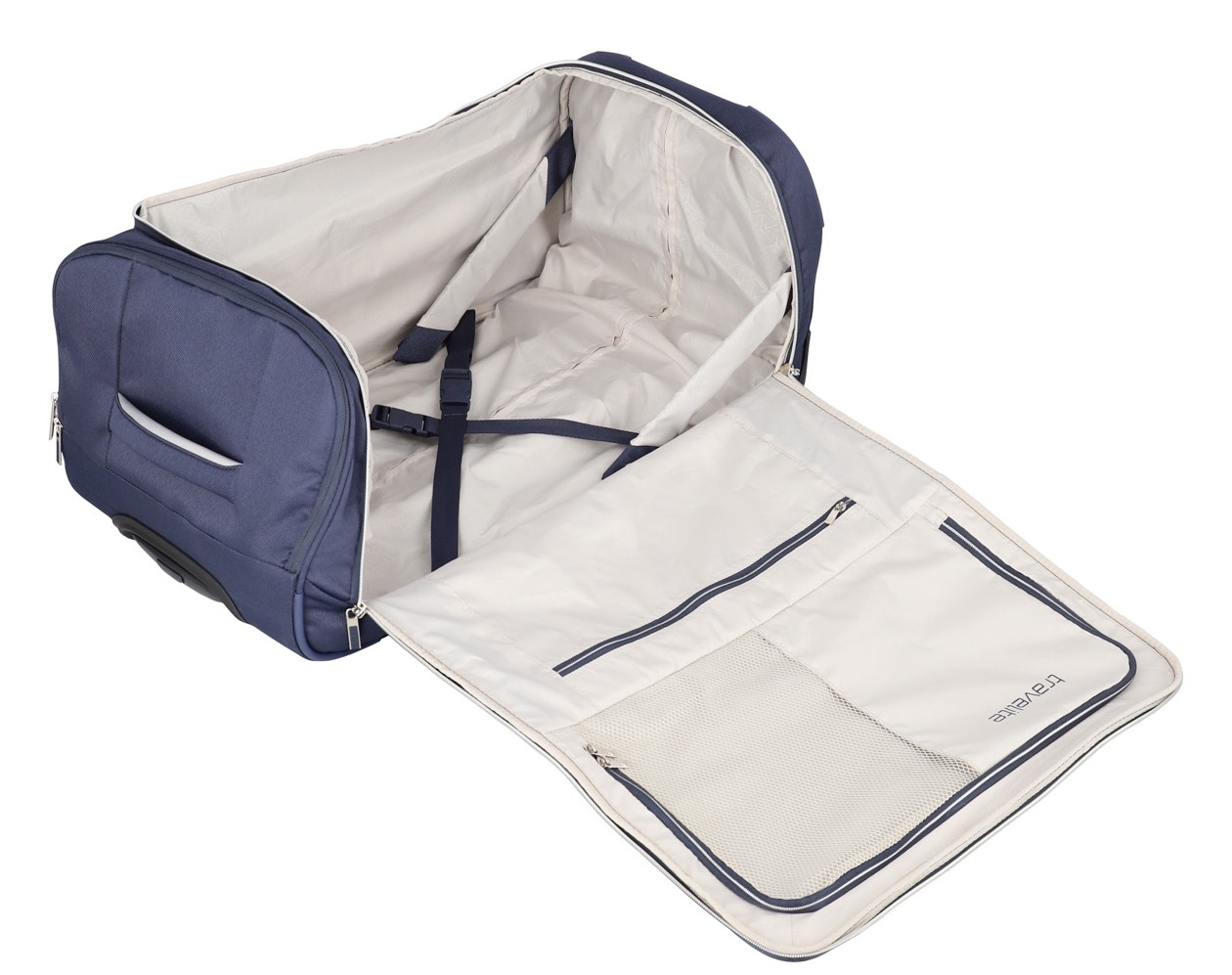travelite Reisetasche »MIIGO Rollenreisetasche«, Bodengriff, Kantenschutz, Packgurte