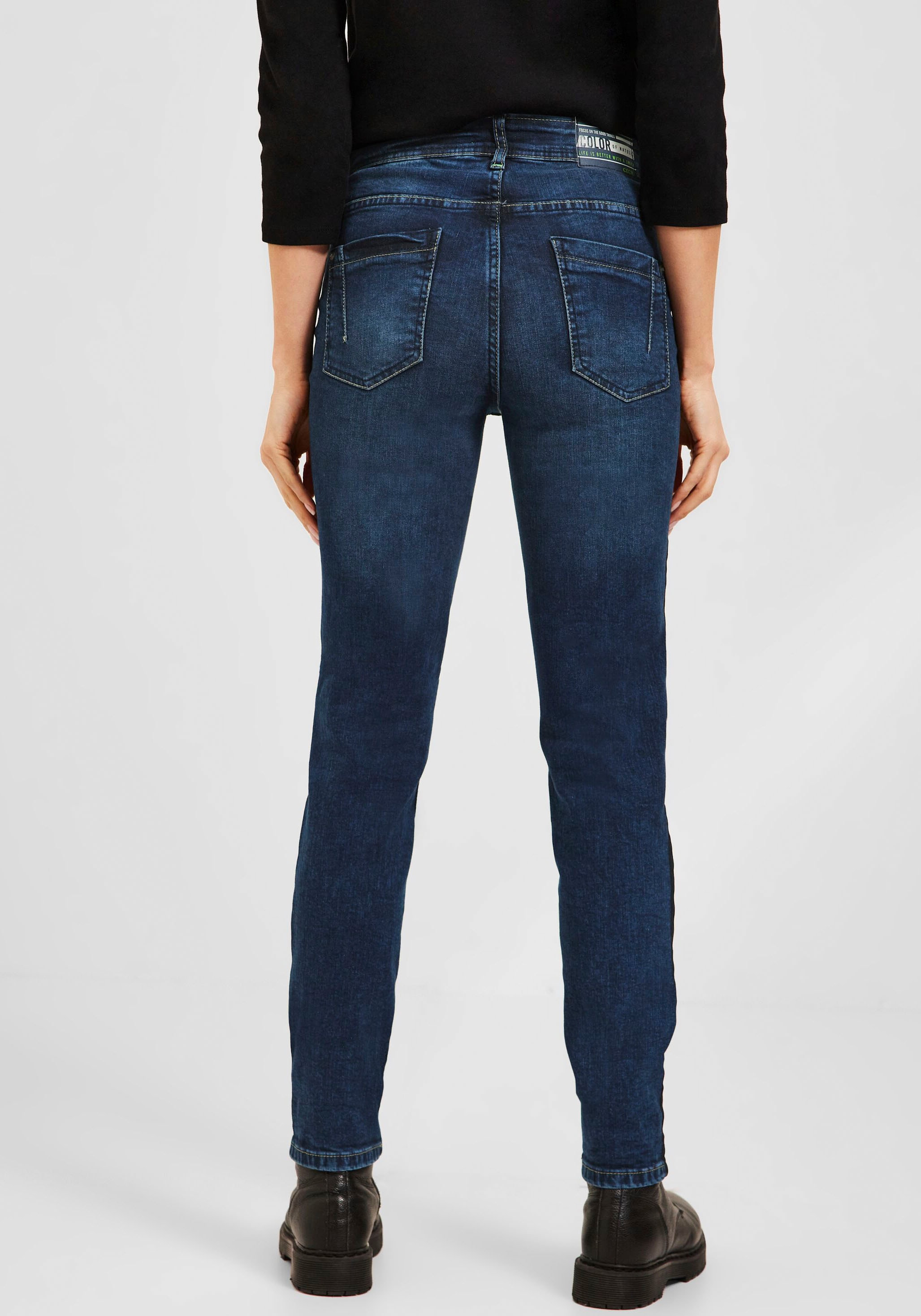 Cecil bestellen seitlichem Galonstreifen BAUR »Style mit Slim-fit-Jeans | online Toronto«,