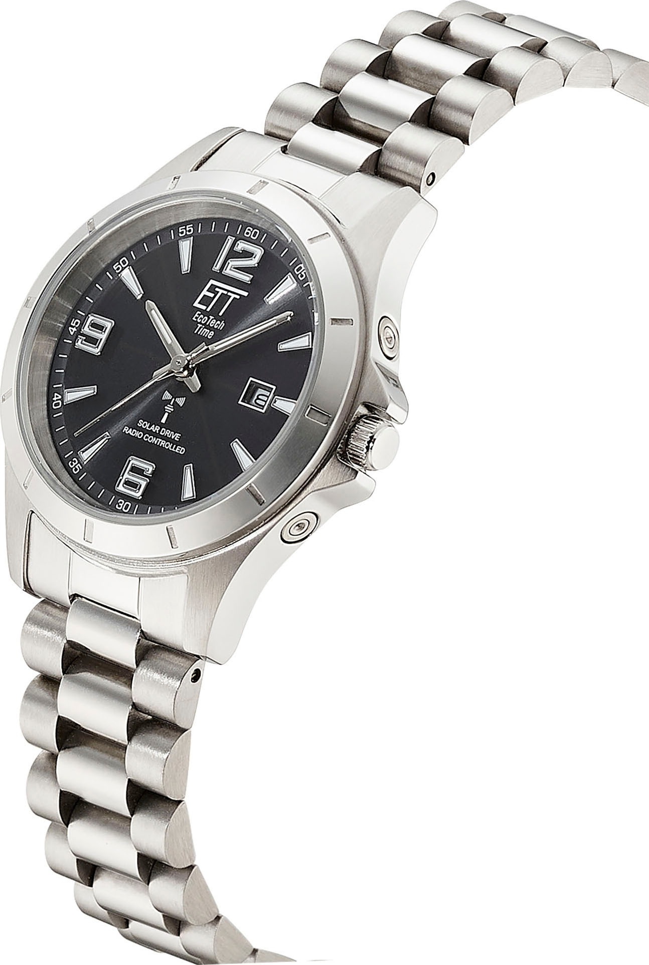ETT Funkuhr »Gobi Lady«, Armbanduhr, Solar, Damenuhr, Edelstahlarmband, analog