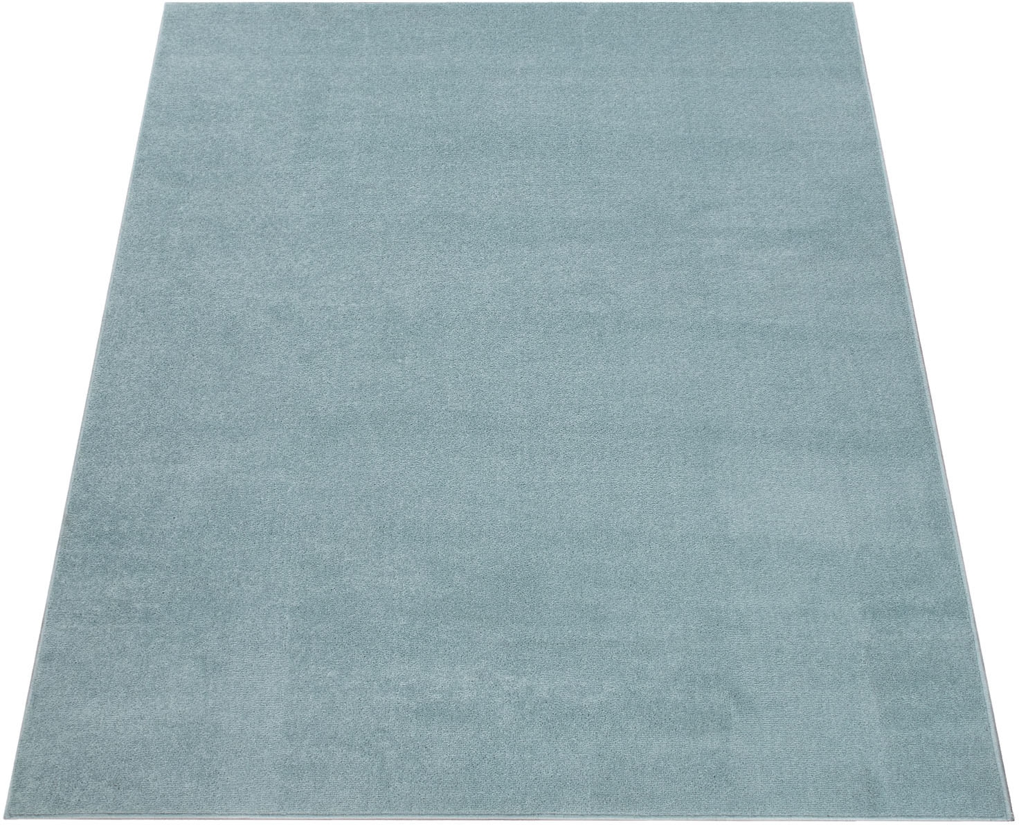 Paco Home Läufer "Porto 890" rechteckig 13 mm Höhe Teppich-Läufer, Kurzflor, Uni-Farben, ideal im Flur und Schlafzimmer