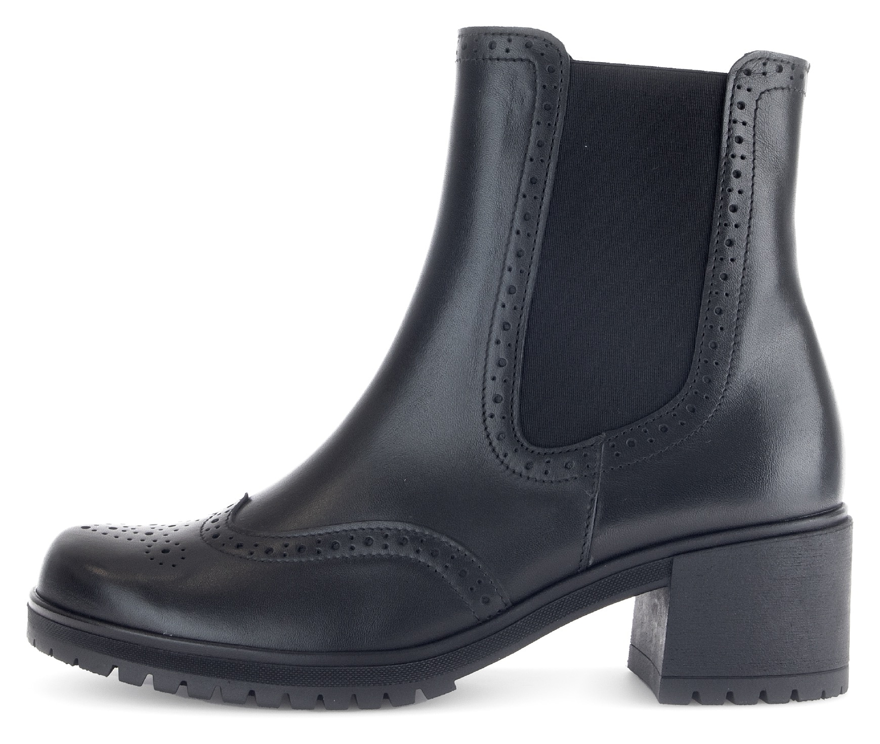 Gabor Chelseaboots, Blockabsatz, Businessschuh, Stiefelette mit Lyra Lochung