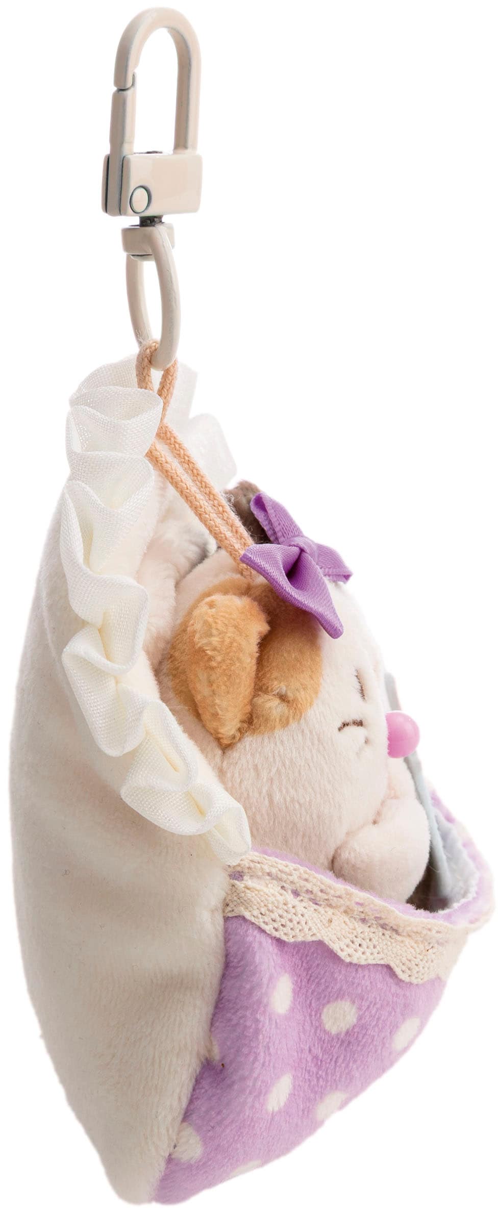 Nici »mymochi, Set Katze Angy 7cm mit Babyflasche & Bettchen mit Karabiner« in Geschenkbox