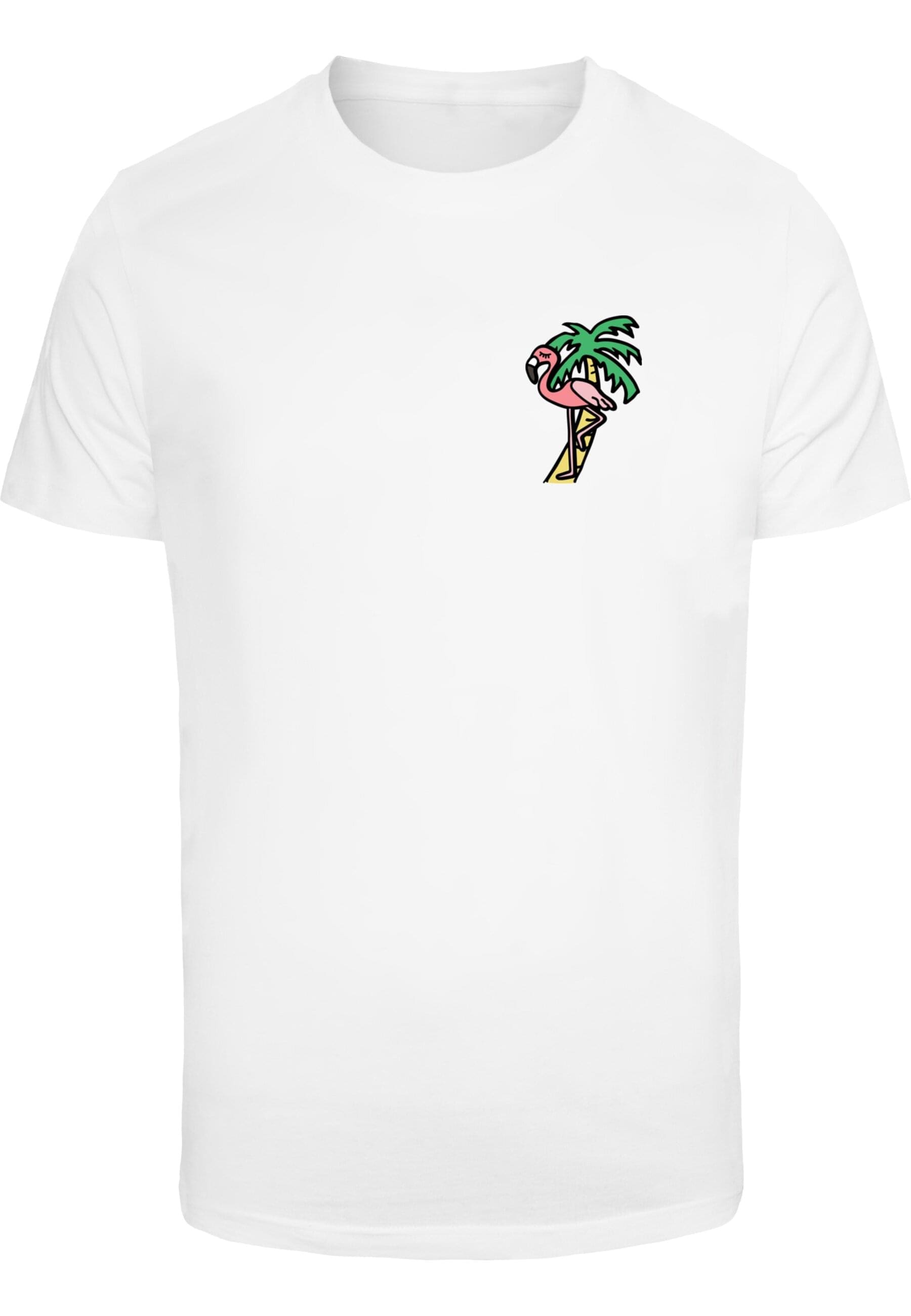 MisterTee Kurzarmshirt "MisterTee Herren Flamingo T-Shirt Round Neck" 1 Stk günstig online kaufen