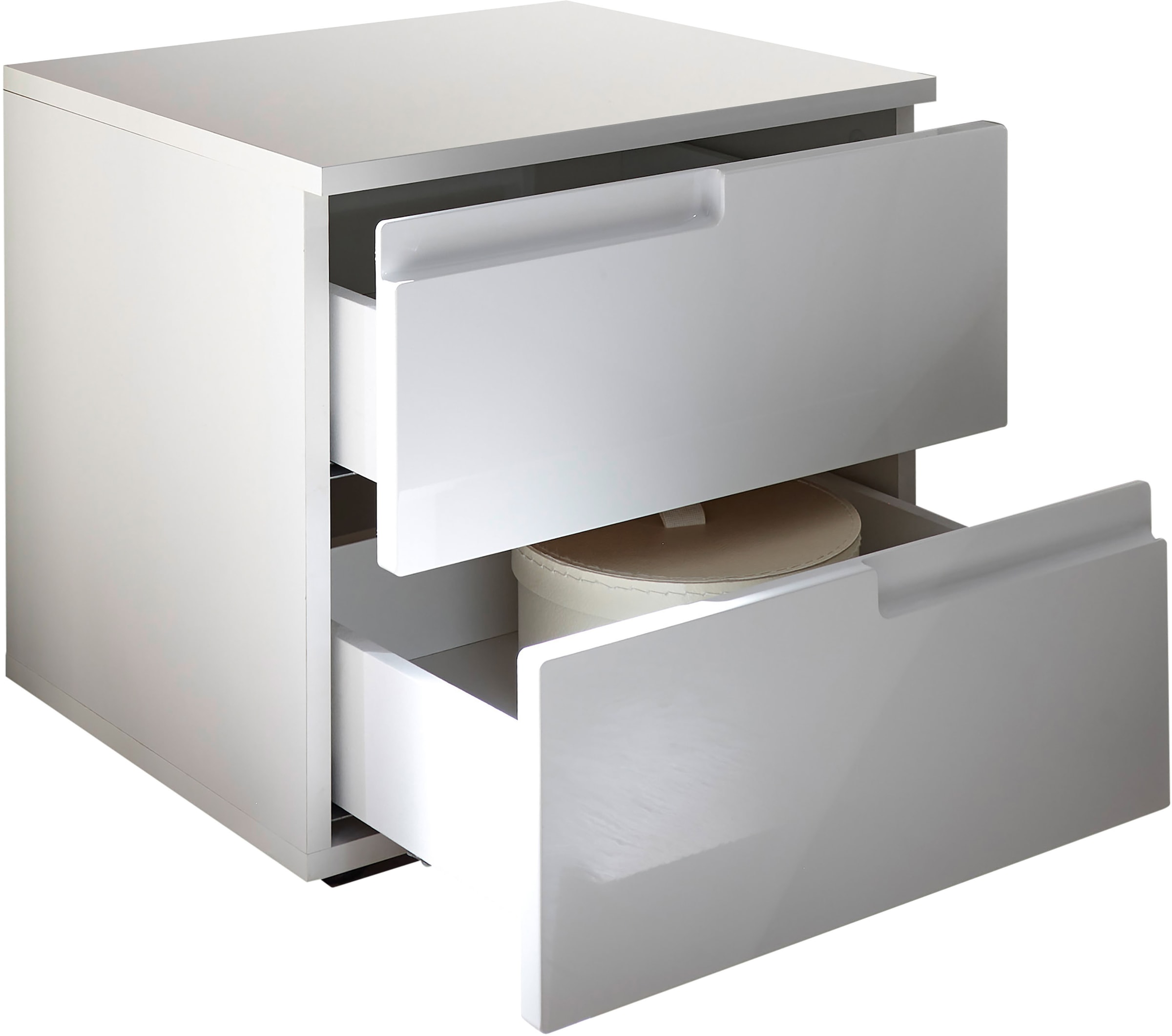 Schlafkontor Nachtkommode »Spice Nachttisch, Nachtkonsole, Nachtkästchen« Ausfräsung als Griffmulde und optisches Highlight