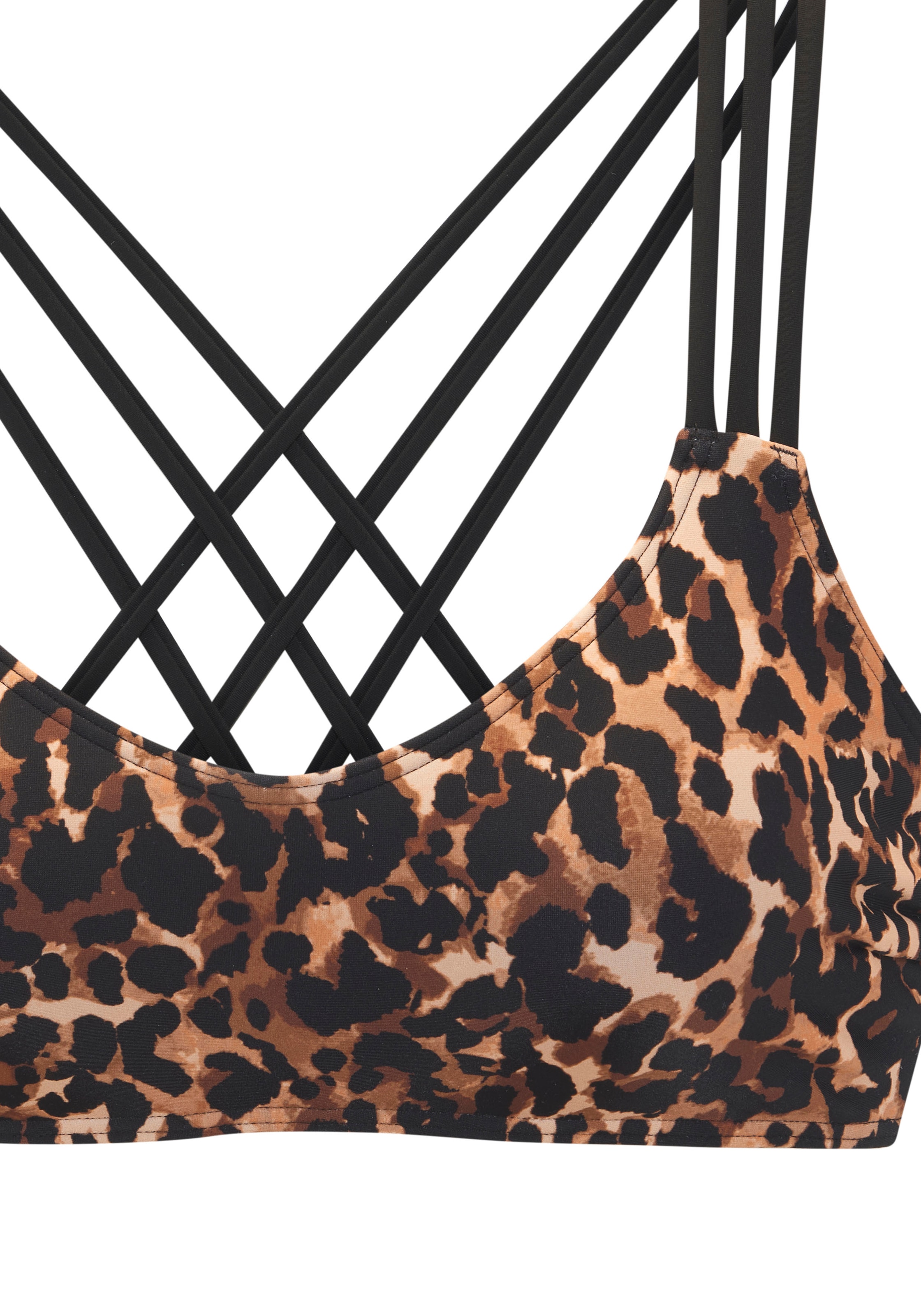 Bruno Banani Bustier-Bikini, mit kontrastfarbigen Details