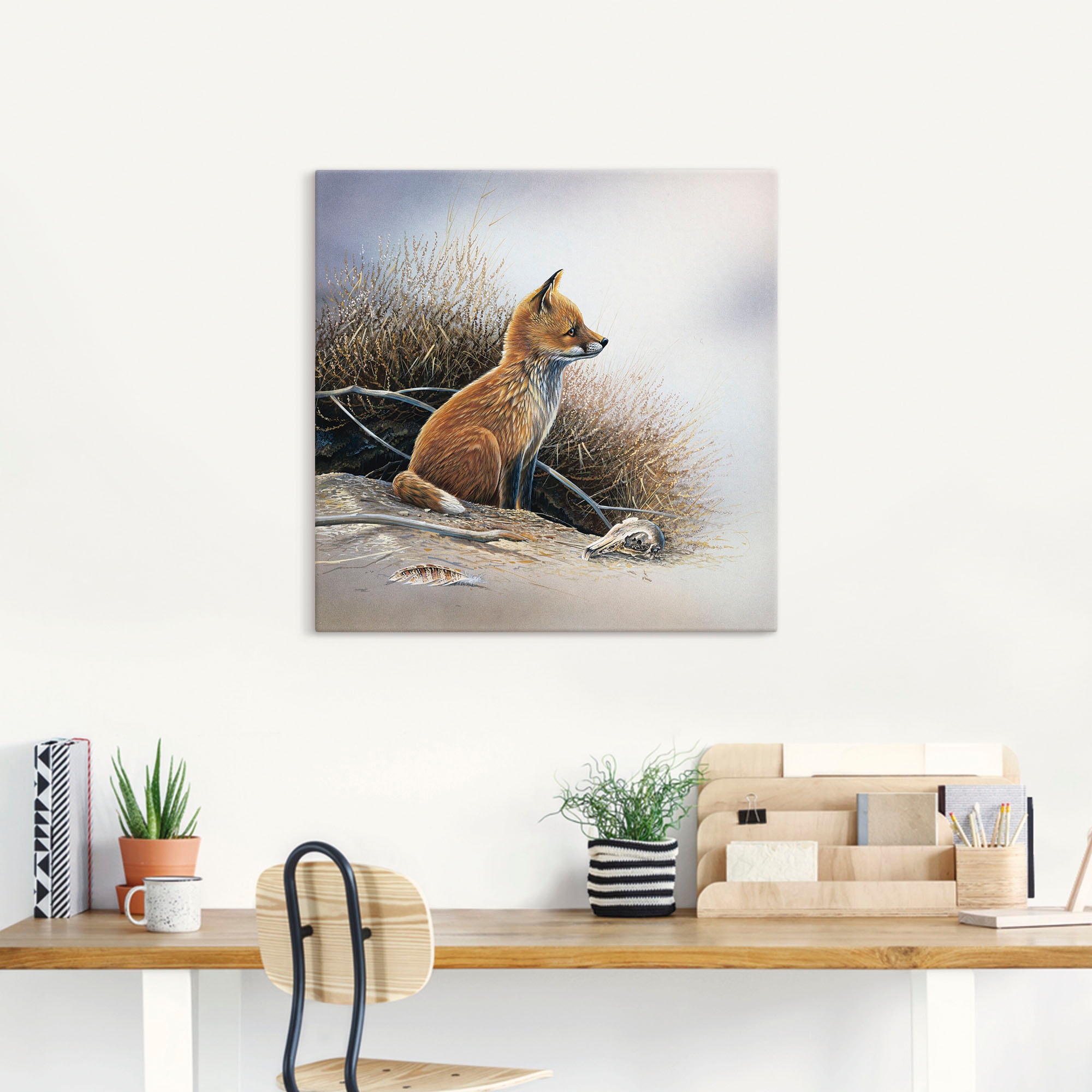 Artland Wandbild »Kleiner Fuchs«, Wildtiere, (1 St.), als Leinwandbild, Poster in verschied. Größen