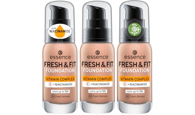 Foundation »FRESH & FIT FOUNDATION«, (Set, 3 tlg.)