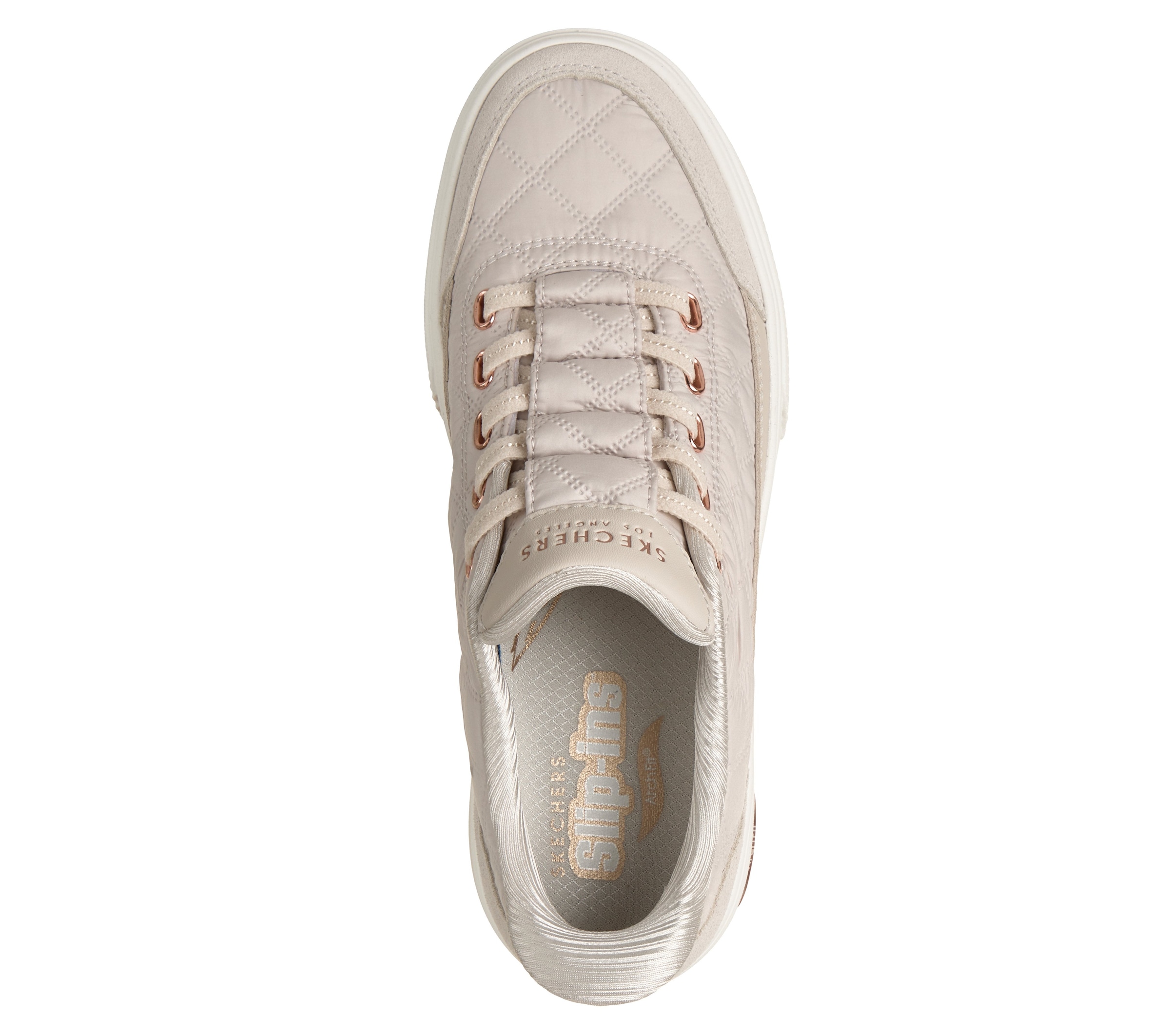 Skechers Slip-On Sneaker »ARCH FIT ARCADE-CUDDLE STEPS«  Slipper, Schlupfschuh, Freizeitsneaker mit elastischen Schnürsenkeln