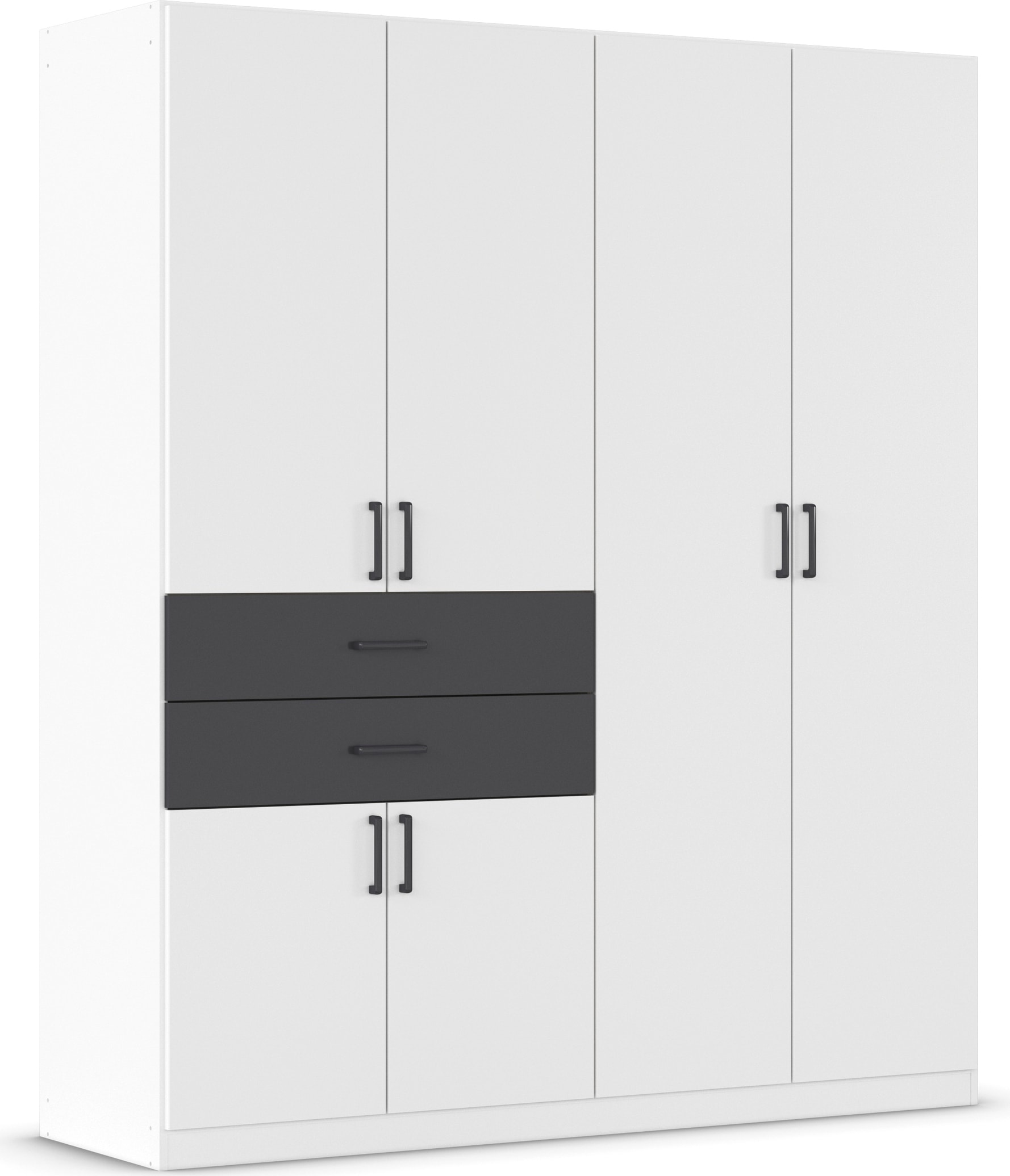 rauch "Kleiderschrank Schrank Garderobe MAIKA mit Dekor-Front" 2 Schubladen, in verschiedenen Breiten, Höhen, Farben, MADE IN GERMANY