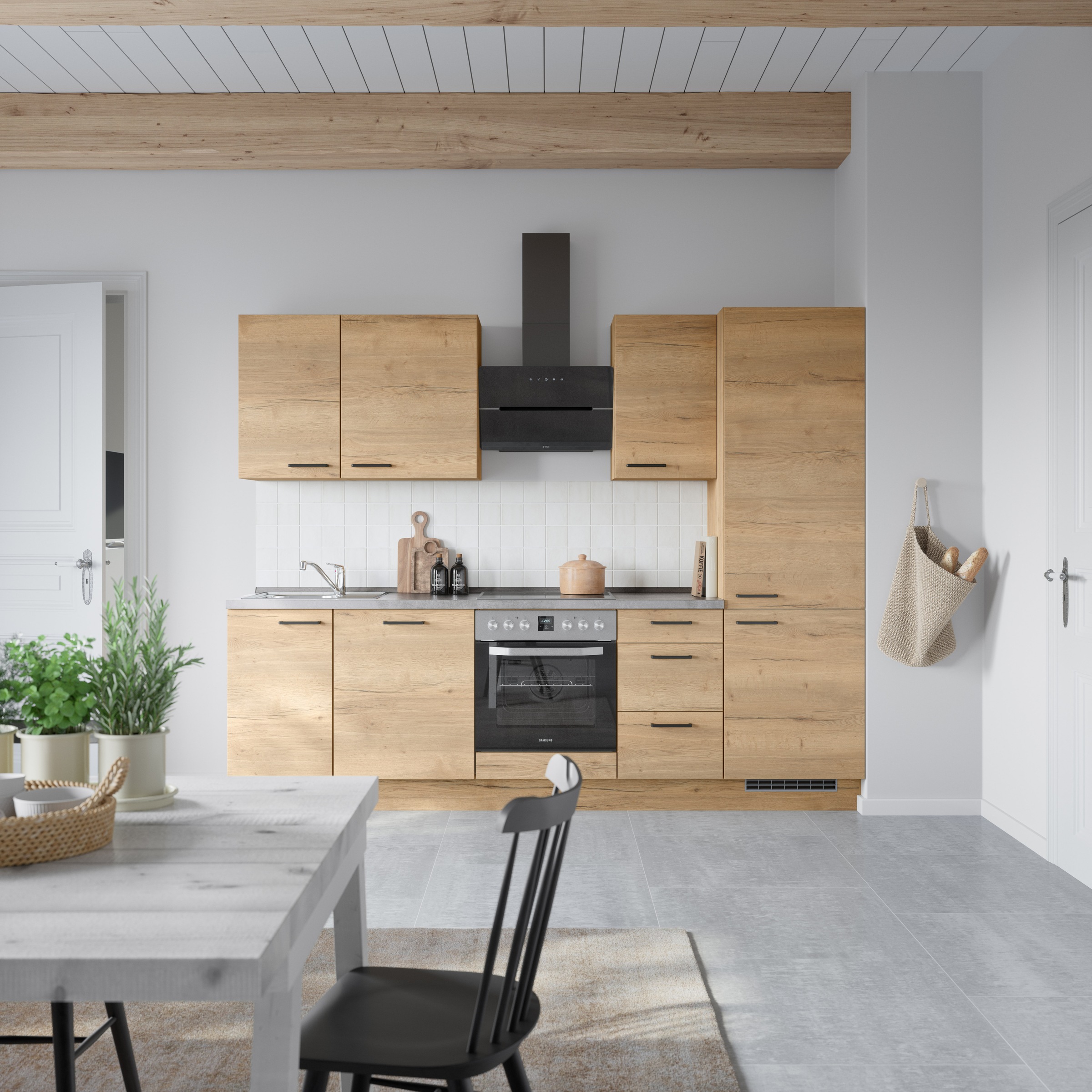 nobilia® Küchenzeile »"Structura II"«, vormontiert, Ausrichtung wählbar, Breite 270 cm, wahlw. mit E-Geräten