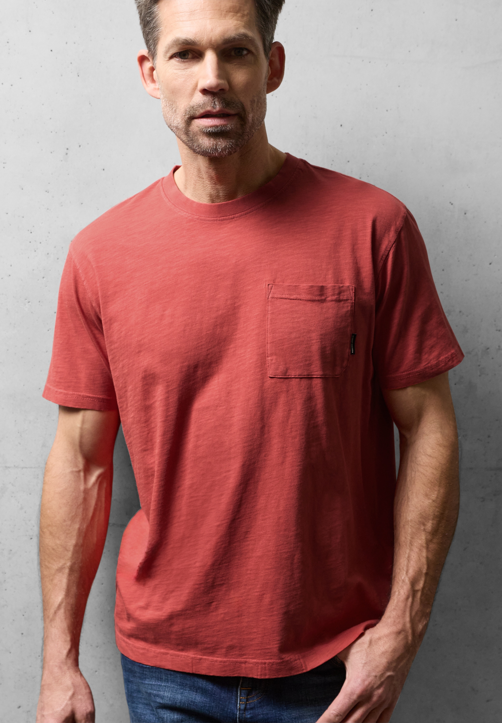 STREET ONE MEN T-Shirt aus reiner Baumwolle