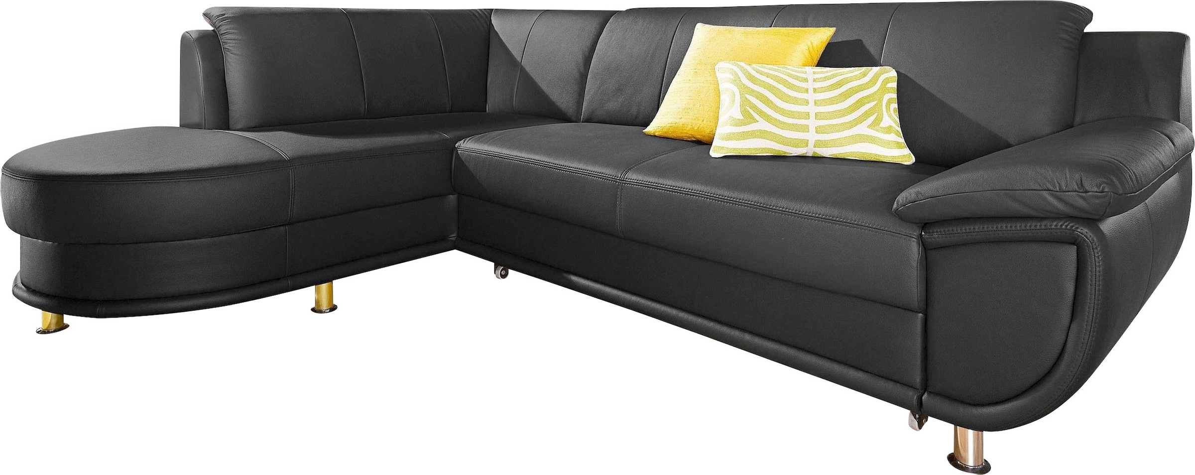 TRENDMANUFAKTUR Ecksofa »Rondo, zeitlos und elegant, OTTOs Choice, bequem, L-Form«, wahlweise mit Federkern, wahlweise mit Bettfunktion