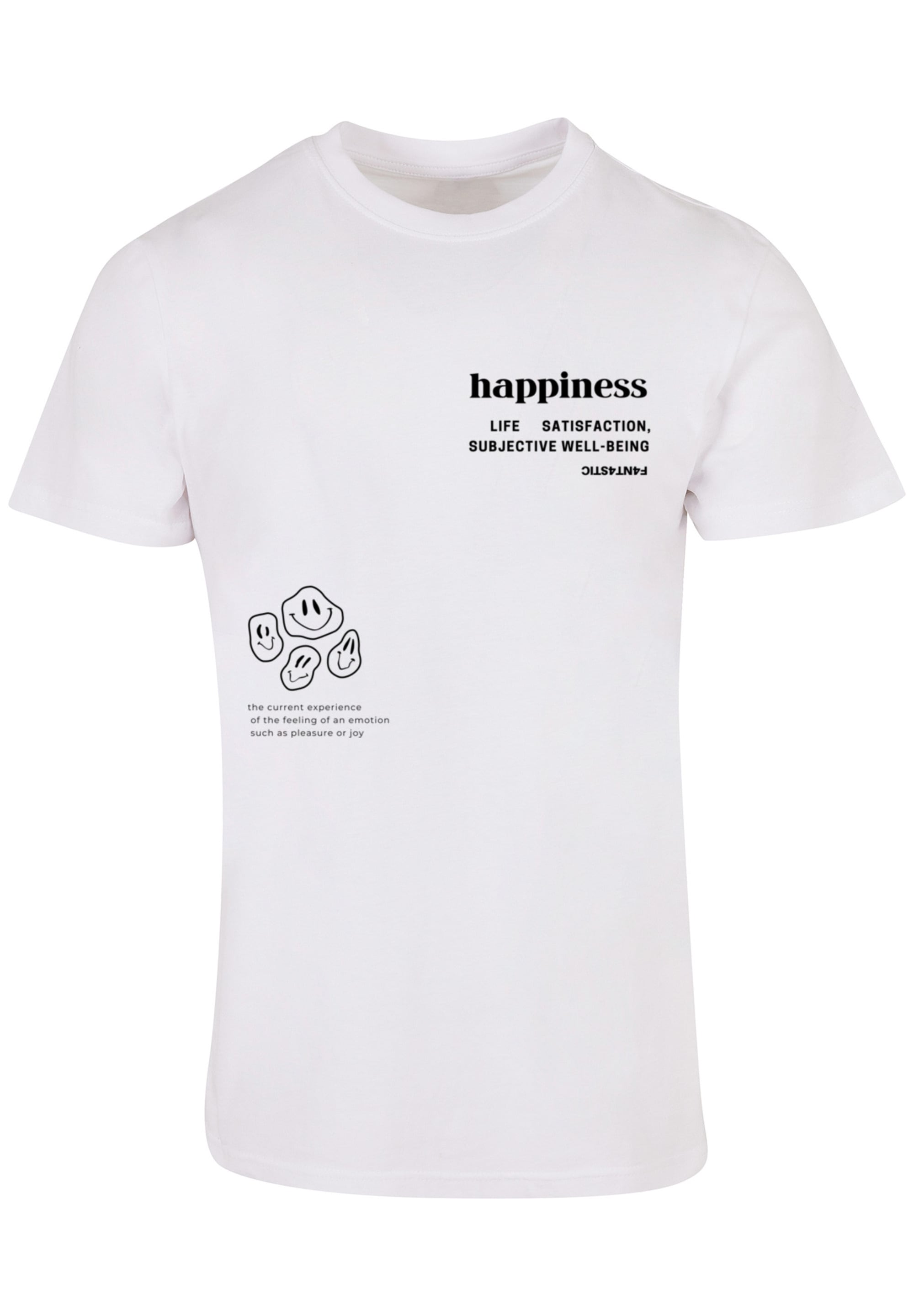 F4NT4STIC T-Shirt »happiness TEE UNISEX«, Print