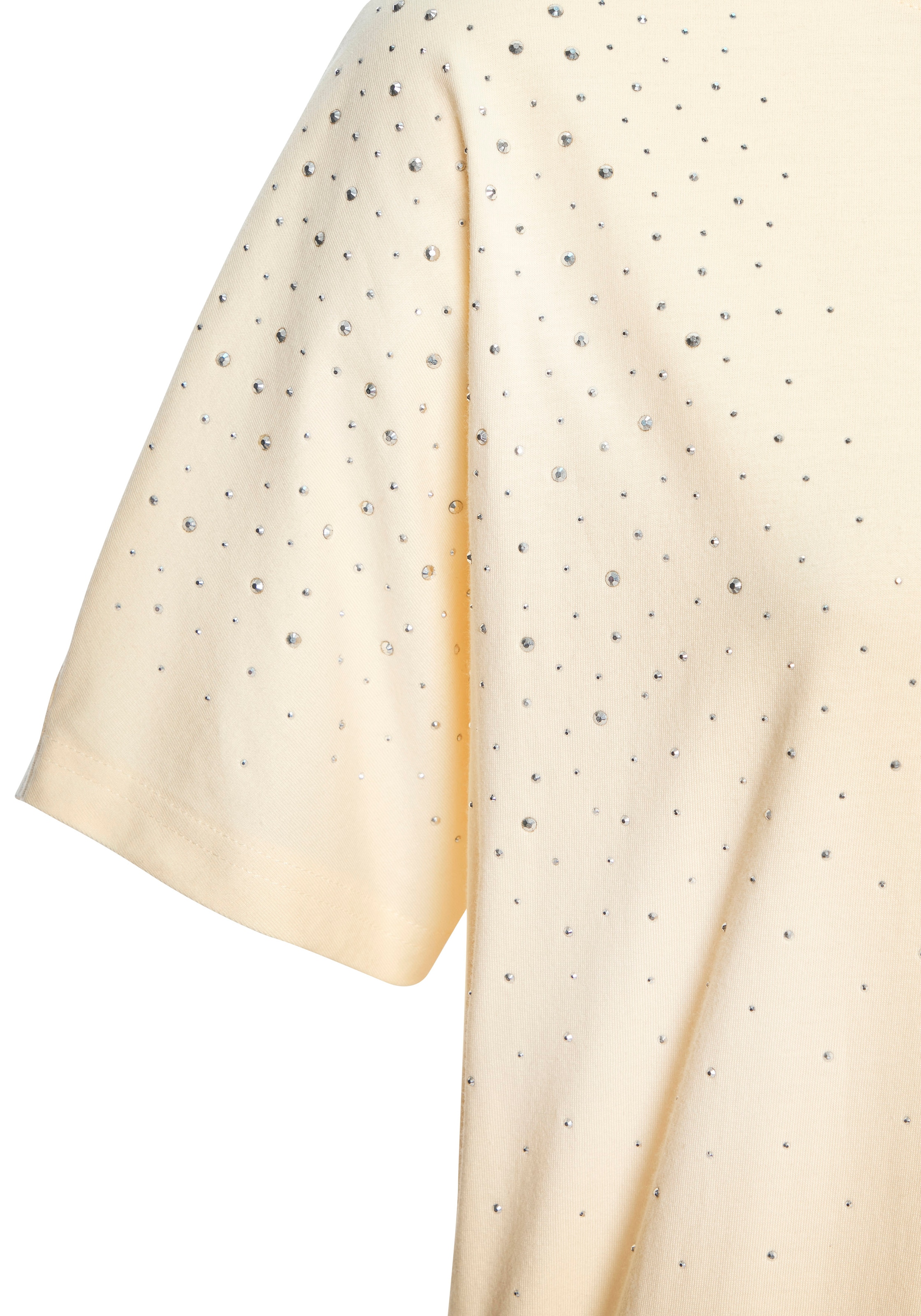 LASCANA T-Shirt »mit Strasssteinen« aus angenehmer Baumwoll-Viskose-Qualität