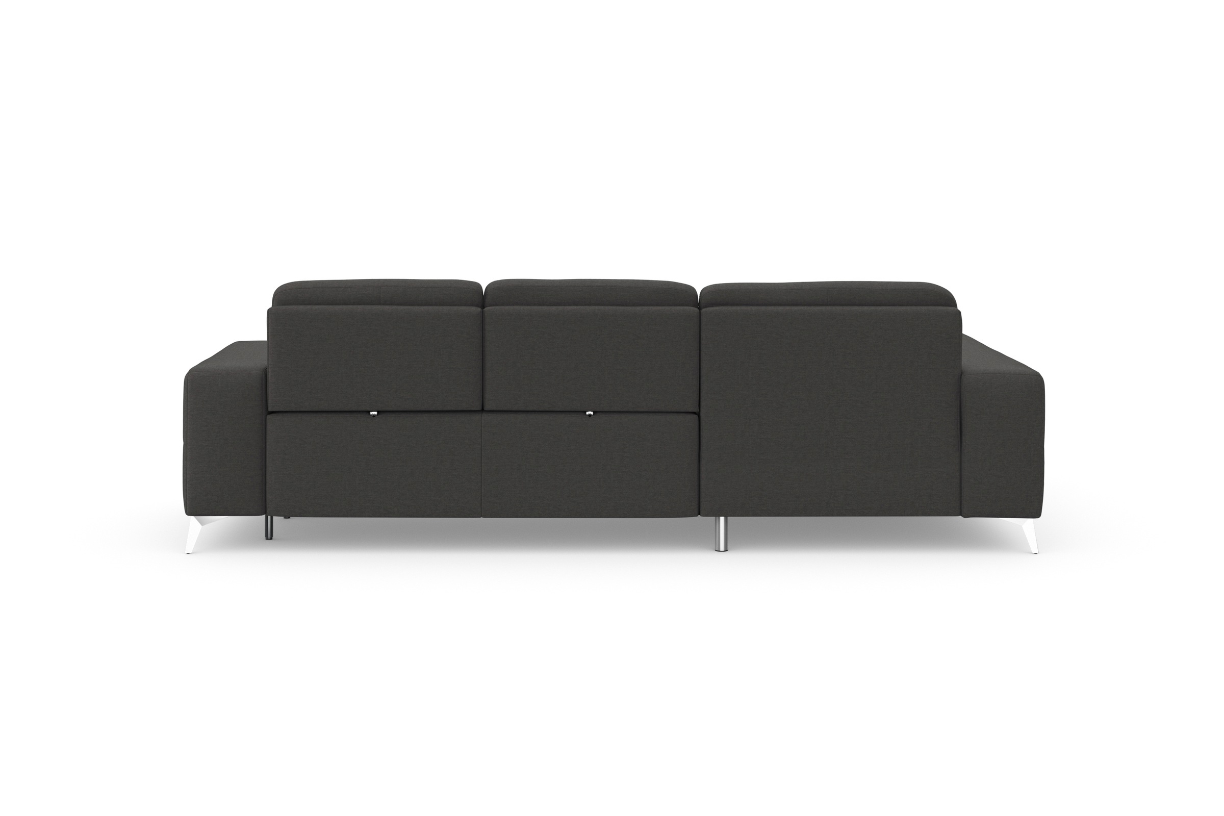 Ecksofa SIT & MORE "Baviene L-Form", grau (fango), B:286cm H:92cm T:176cm, Sofas, Ecksofa, inklusive Sitztiefenverstellung und Federkern, wahlweise Bettfunktion 6