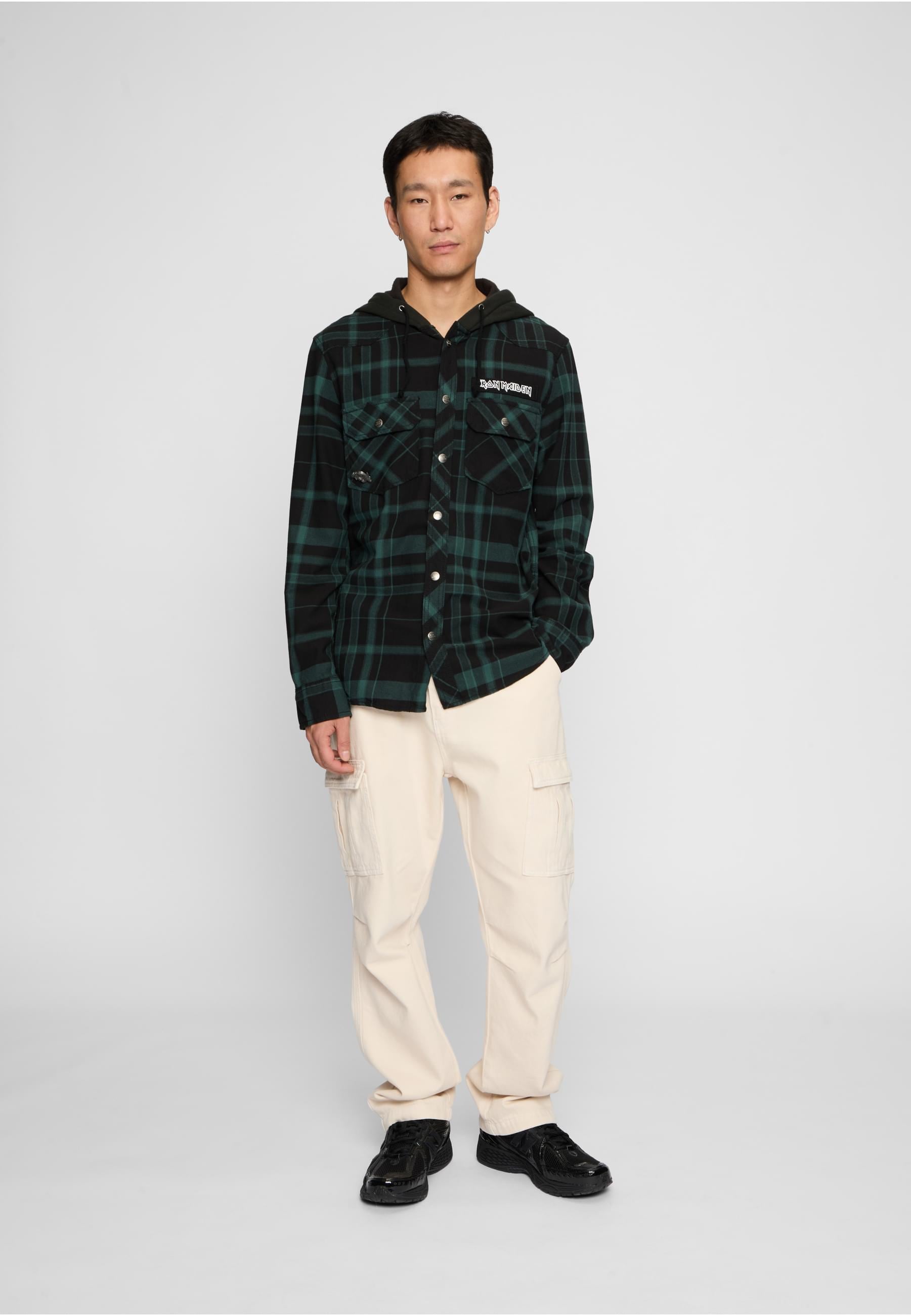 Brandit Allwetterjacke »Brandit Iron Maiden Checkshirt Sweathood Eddy« 1 Stk. tlg. mit Kapuze