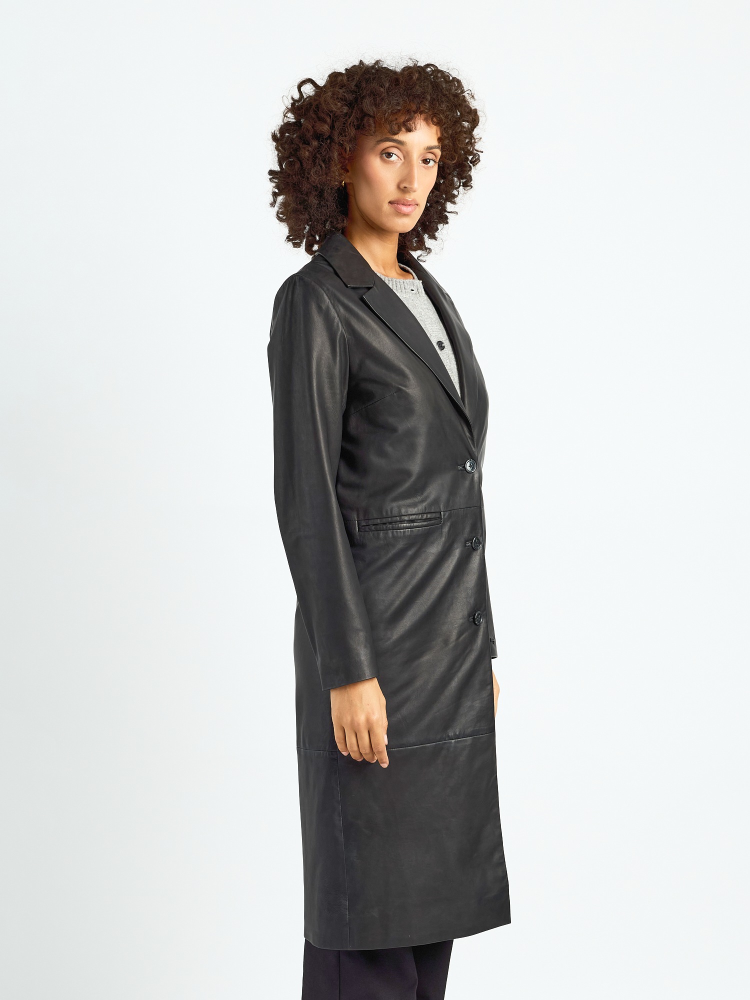 MAZE 42023036 Long Coat Women's Black S 2