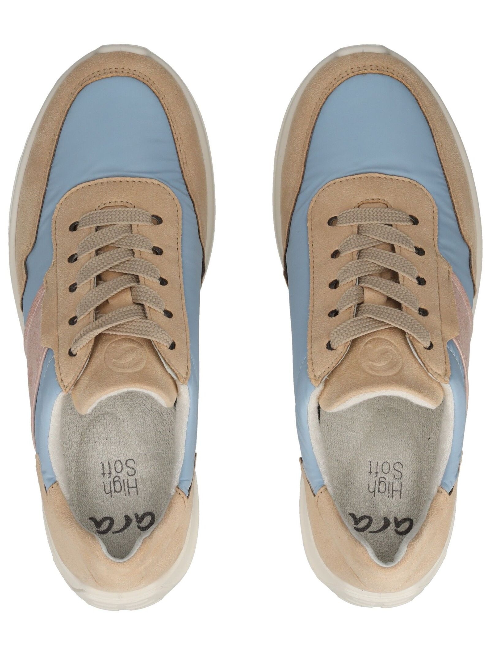 Ara Sneaker Lederimitat Blau/Pink 40 6