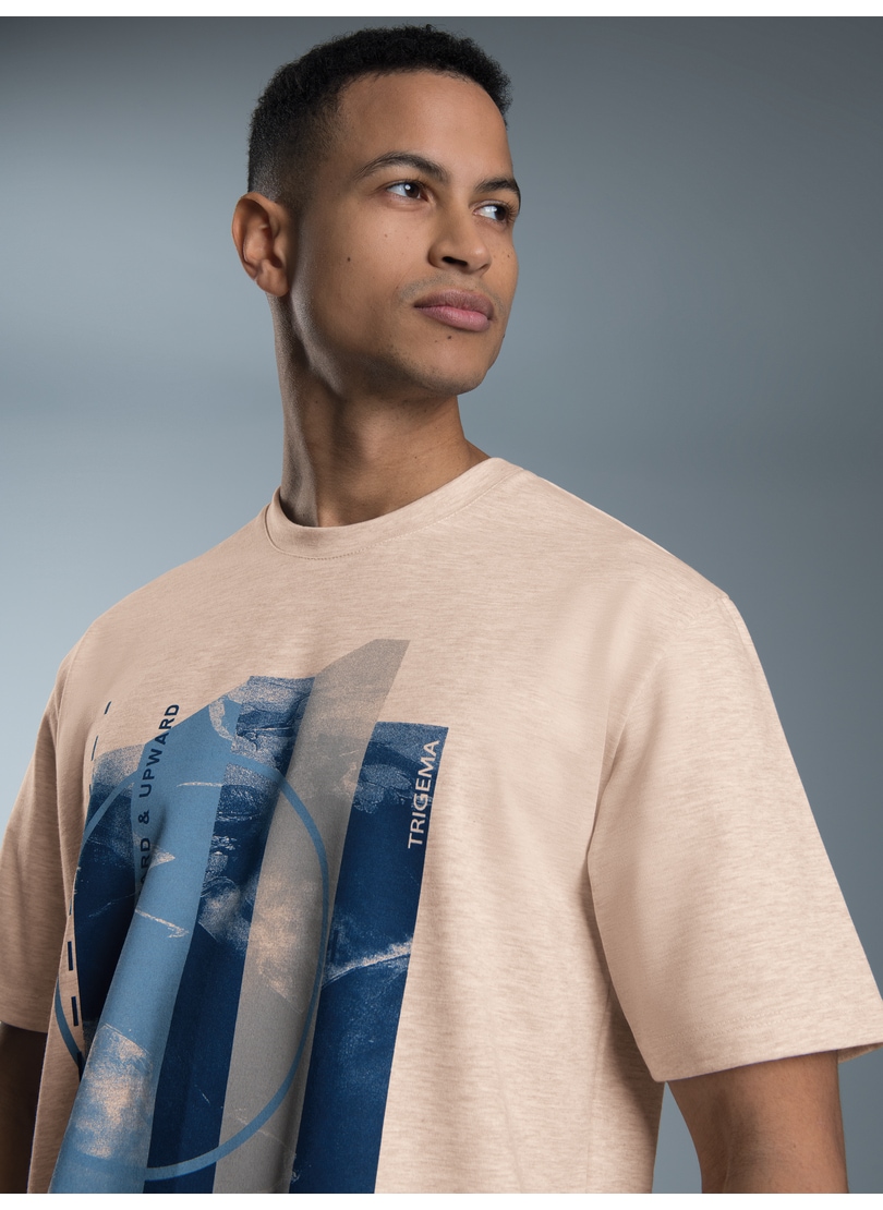 Trigema T-Shirt "TRIGEMA T-Shirt mit modischem Printmotiv" 1 Stk. tlg. günstig online kaufen