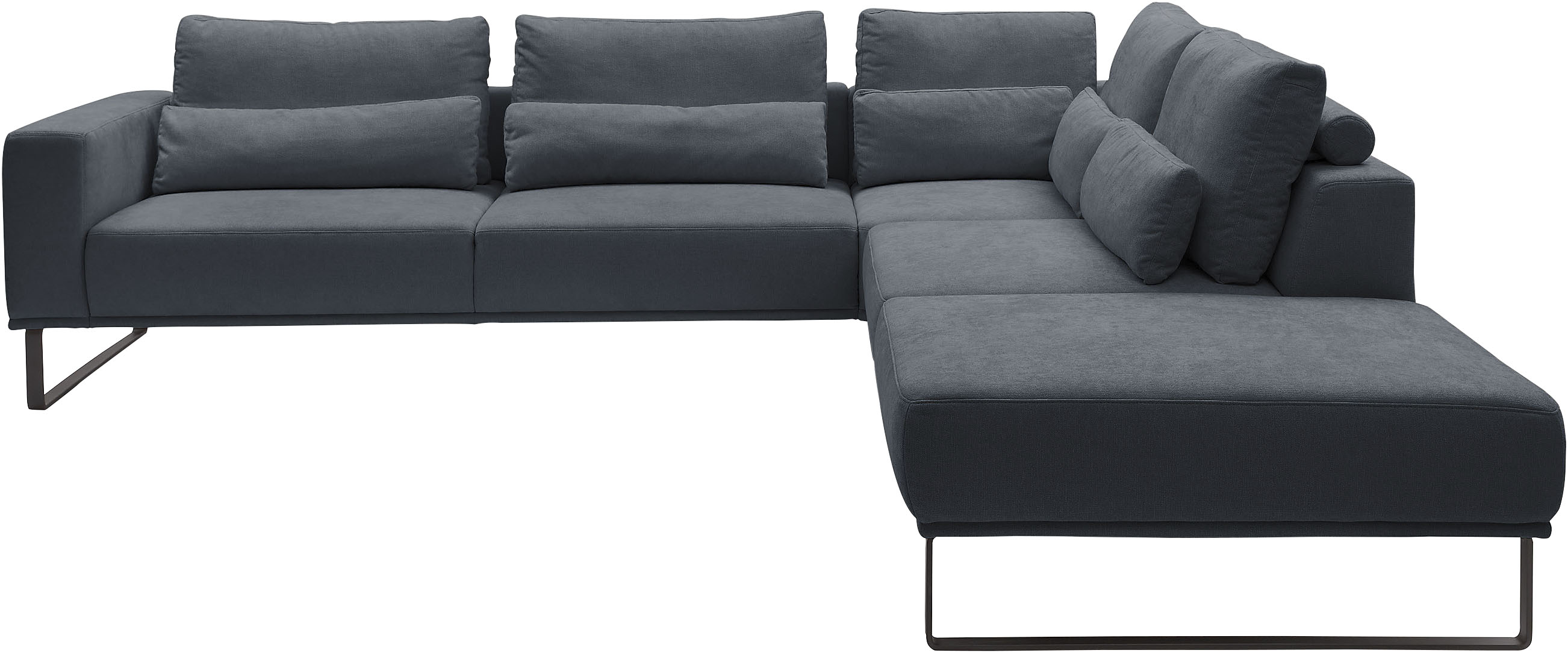 Musterring "JustB PM100 Federkern & Kaltschaum, bequem, Breite 308cm, L-Form" mit Sitztiefenverstellung und Kissen, mit Metallkufe, Maße 290x308 cm