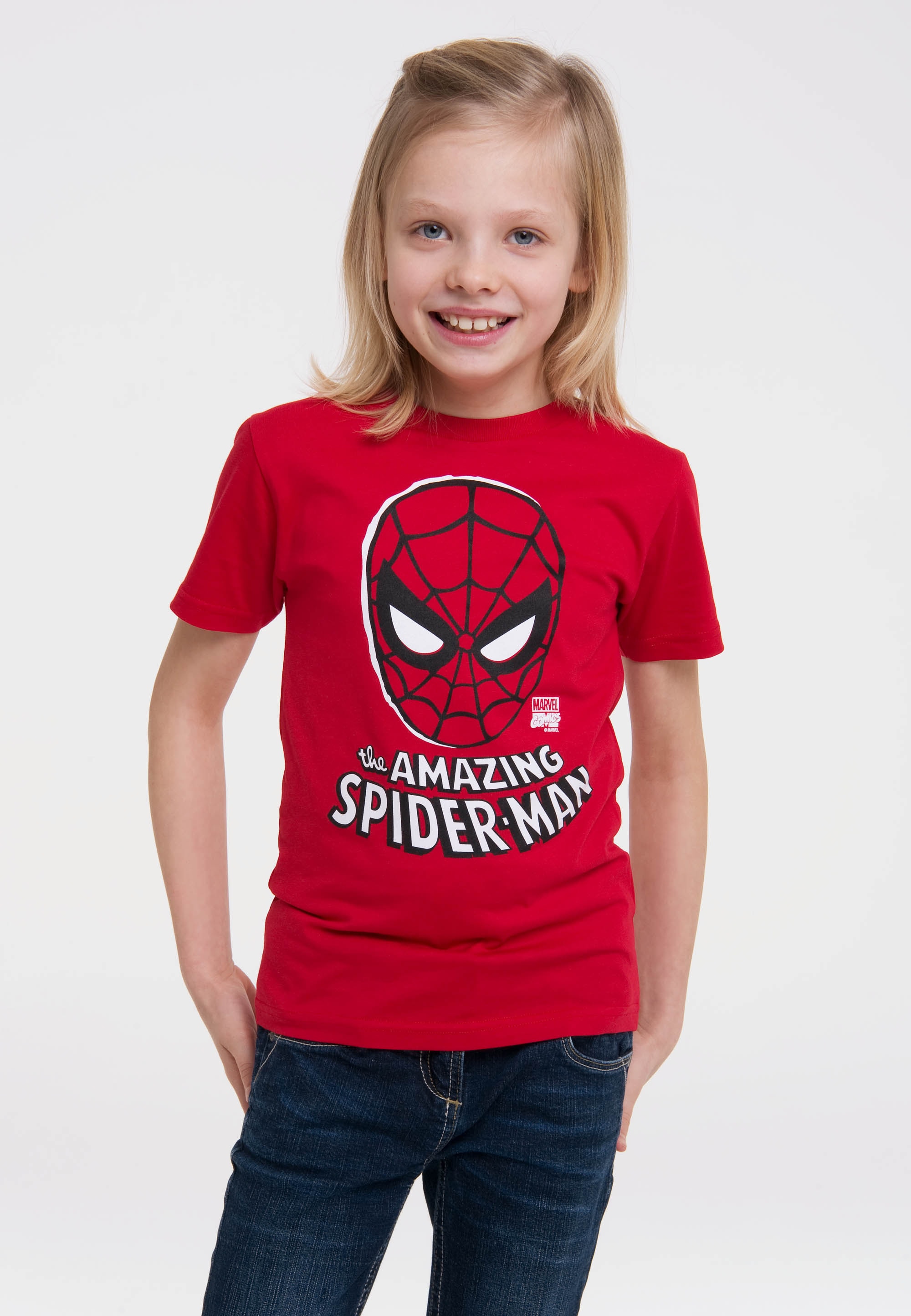 »Marvel mit T-Shirt Spider BAUR - kaufen LOGOSHIRT | Spider-Man Man-Print Maske«,