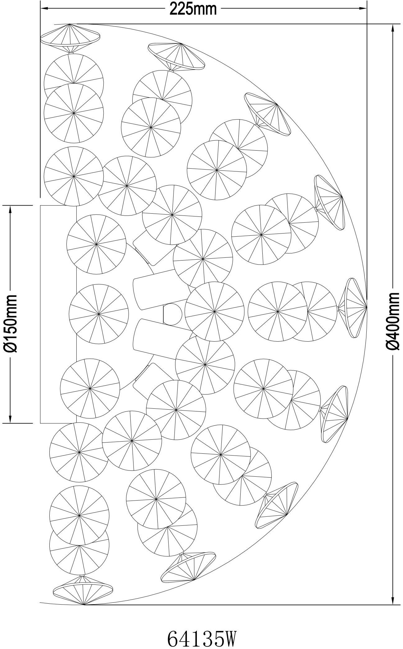 GLOBO LIGHTING Wandleuchte »KATRINA« G9 1 Stk. Warmweiß Wandlampe Wand Wohnzimmer Flur Wandbeleuchtung
