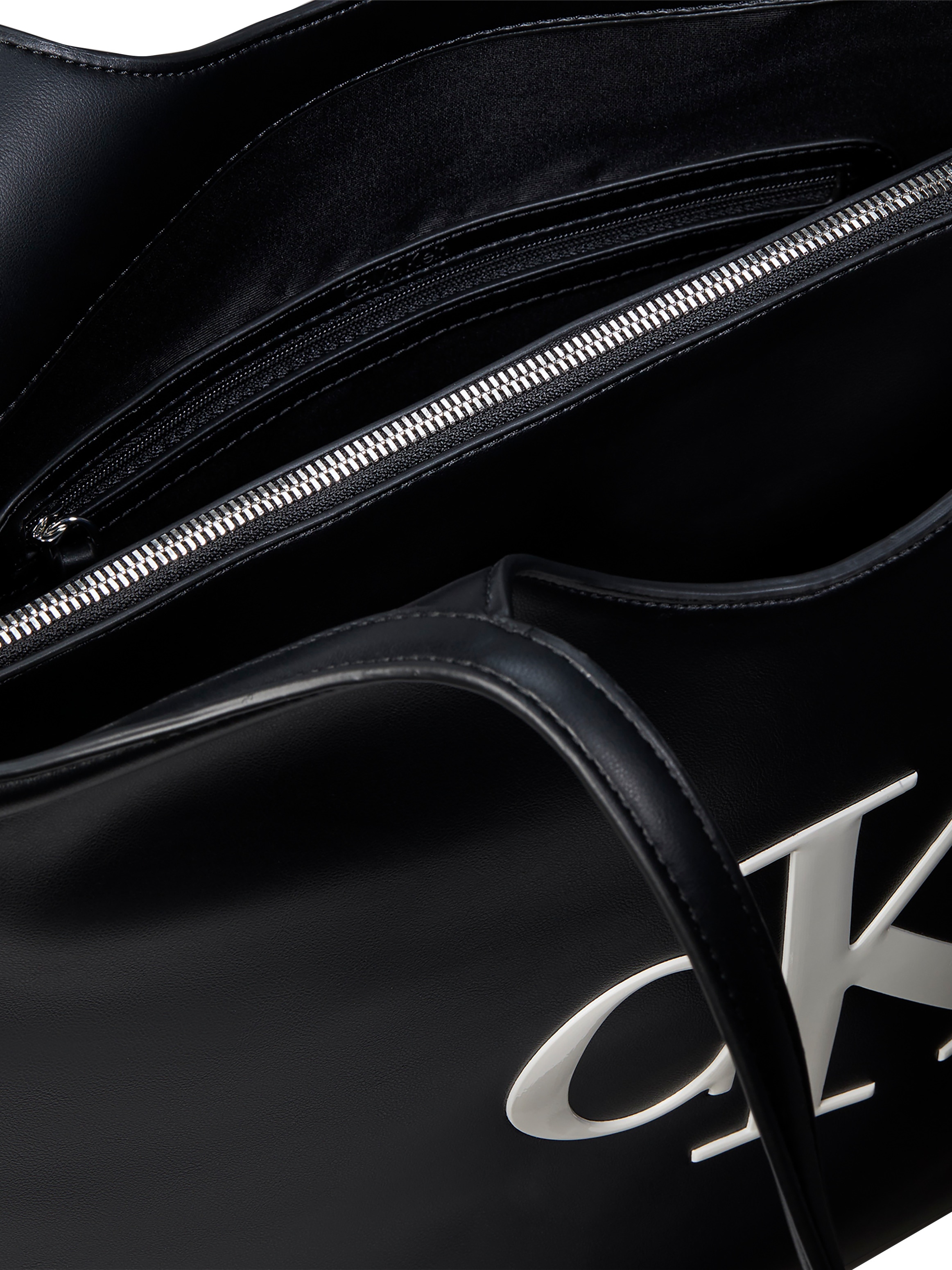 Calvin Klein Tragetasche »BOLD CK SHOPPER« Shopper, Damen Umhängetasche, Schultertasche mit plakativem CK-Logo