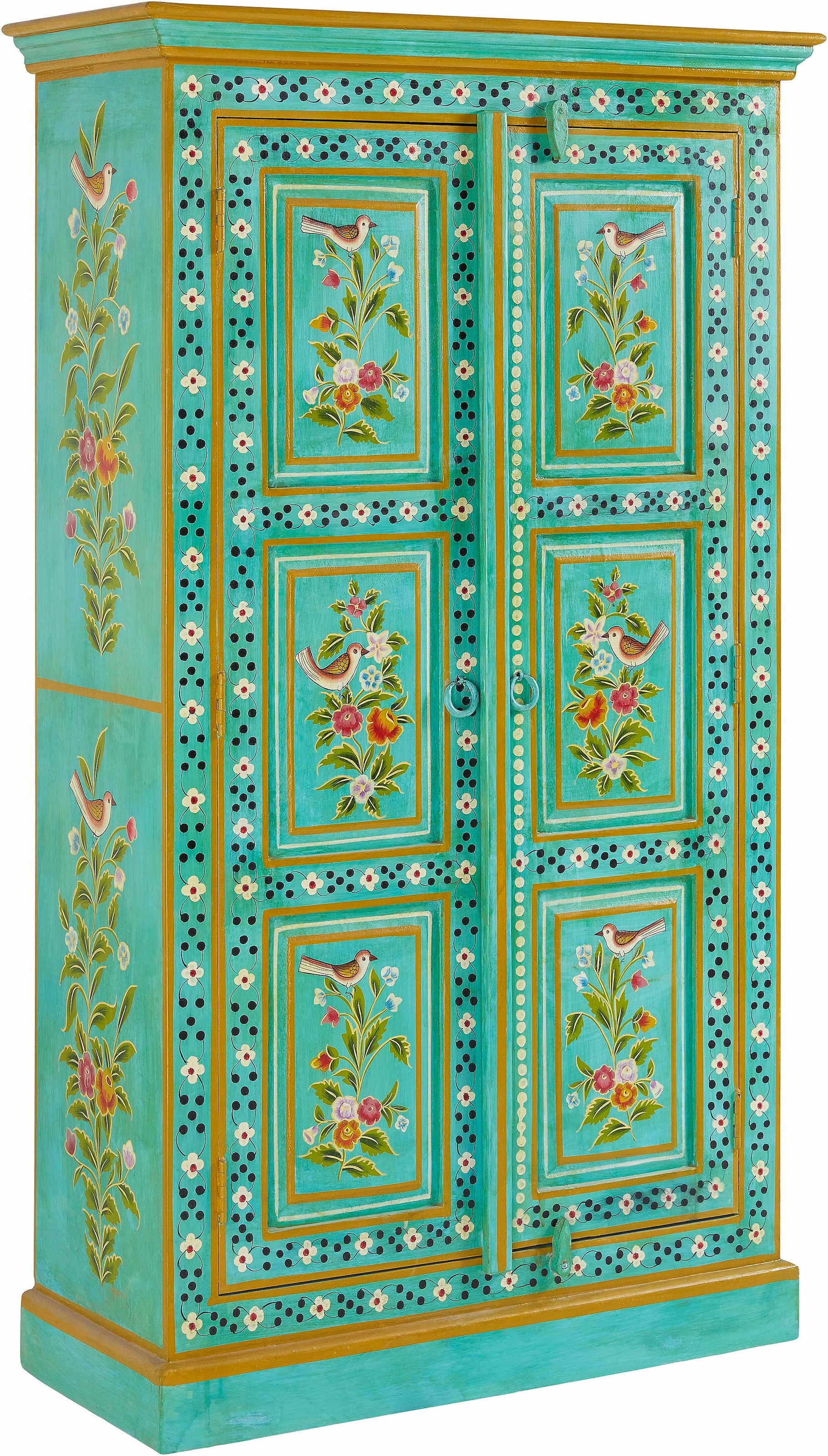 Home affaire Stauraumschrank "Prem" Handbemalt, Breite/Tiefe/Höhe: 87/38/15 günstig online kaufen