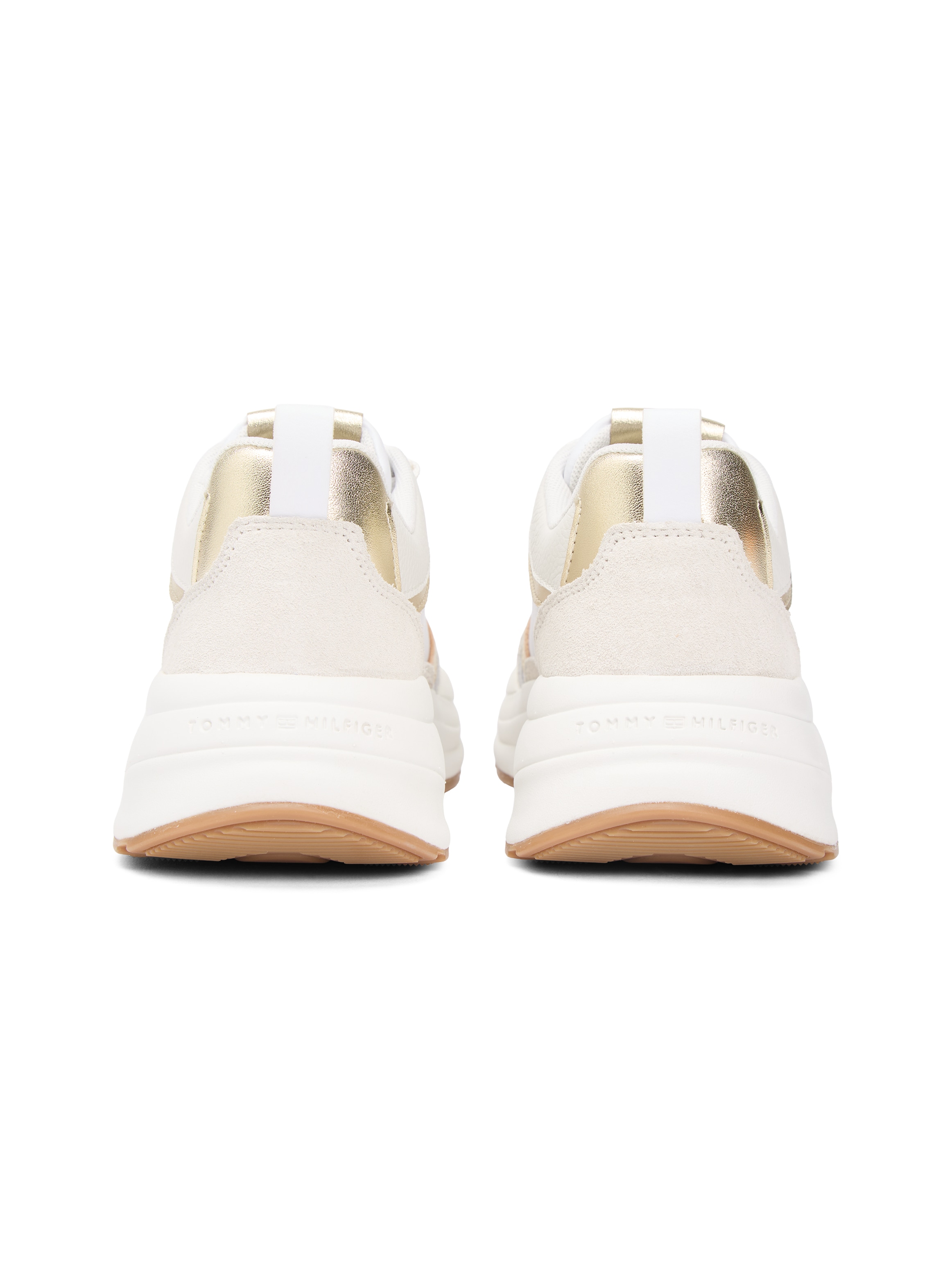 Tommy Hilfiger Keilsneaker »TH CHUNKY RUNNER  METALLIC«  , Plateau, Schürer, Halbschuh mit seitlicher Logoflagge