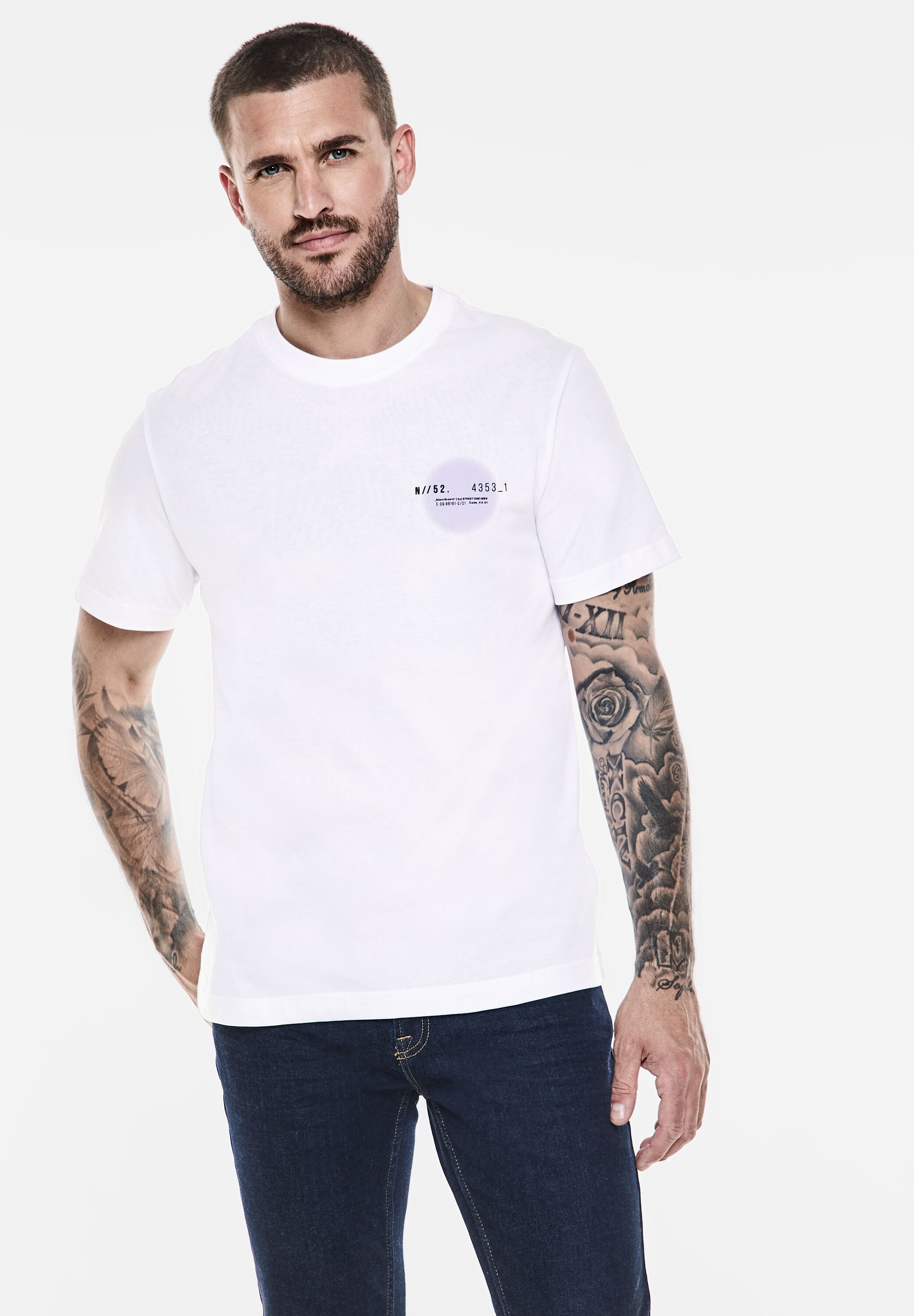 STREET ONE MEN T-Shirt, aus reiner Baumwolle günstig online kaufen