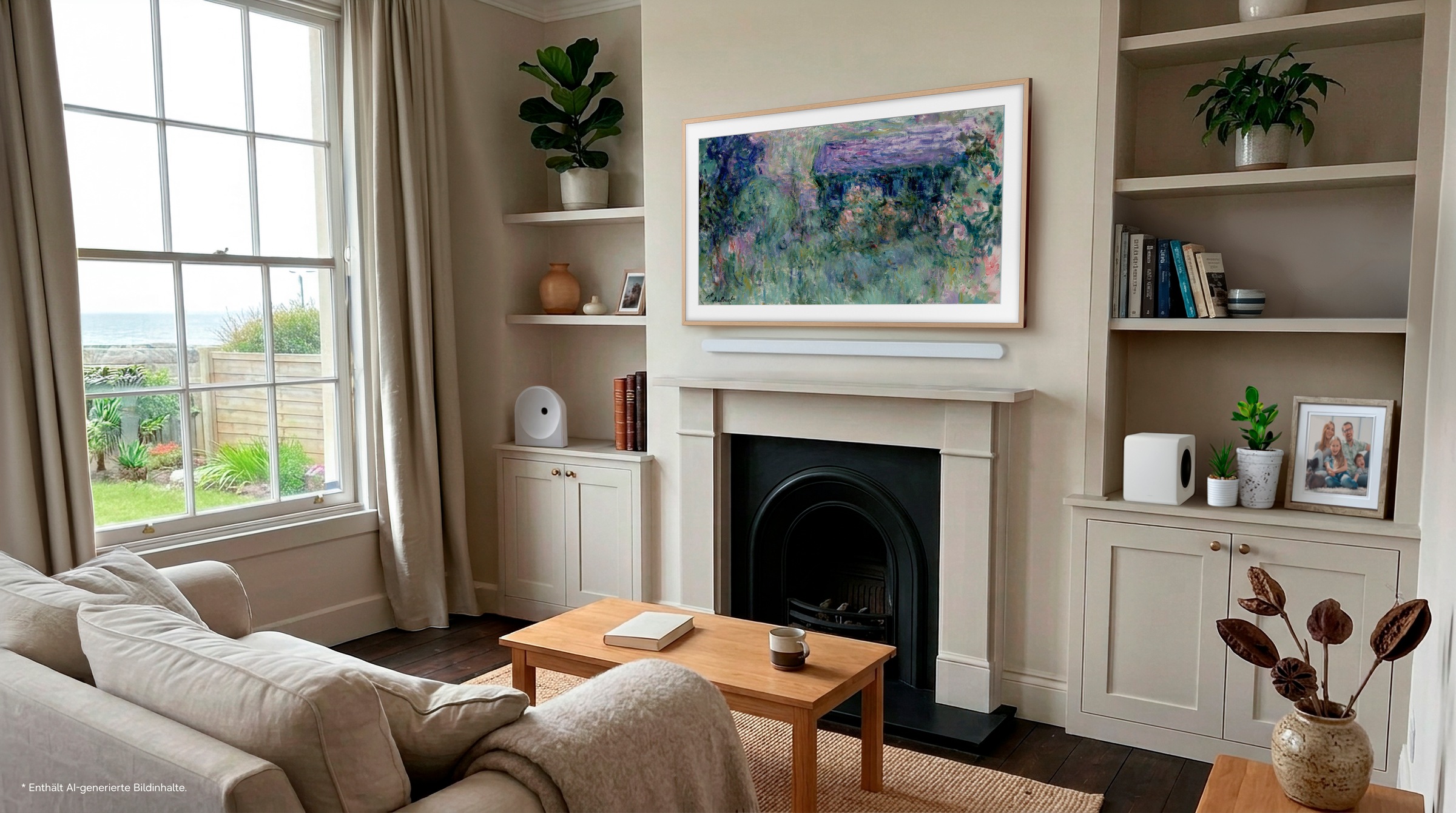 Samsung QLED-Fernseher »GQ43LS03HAU« 108 cm/43 ″ Smart-TV The Frame, Art Mode Kunstwerke, Antireflexion, Rahmen austauschbar