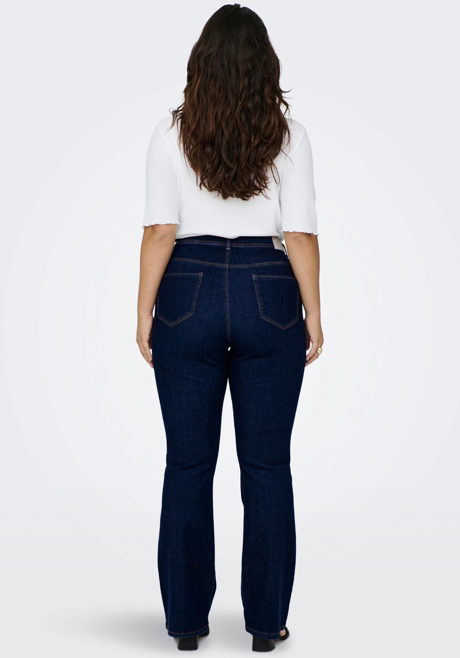 Carmakoma by Only Damen Jeans CARSALLY - Skinny Fit Flared Leg - Blau - Dar günstig online kaufen