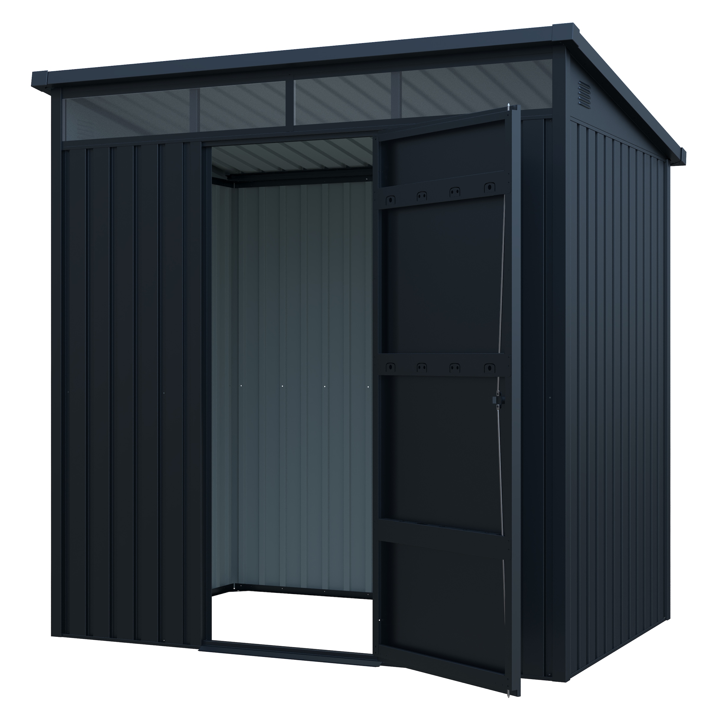 GARDEN 'N' MORE Gerätehaus »Pultdachhaus Basic plus« einfacher Aufbau, Oberlicht, Langlebig, abschließbar