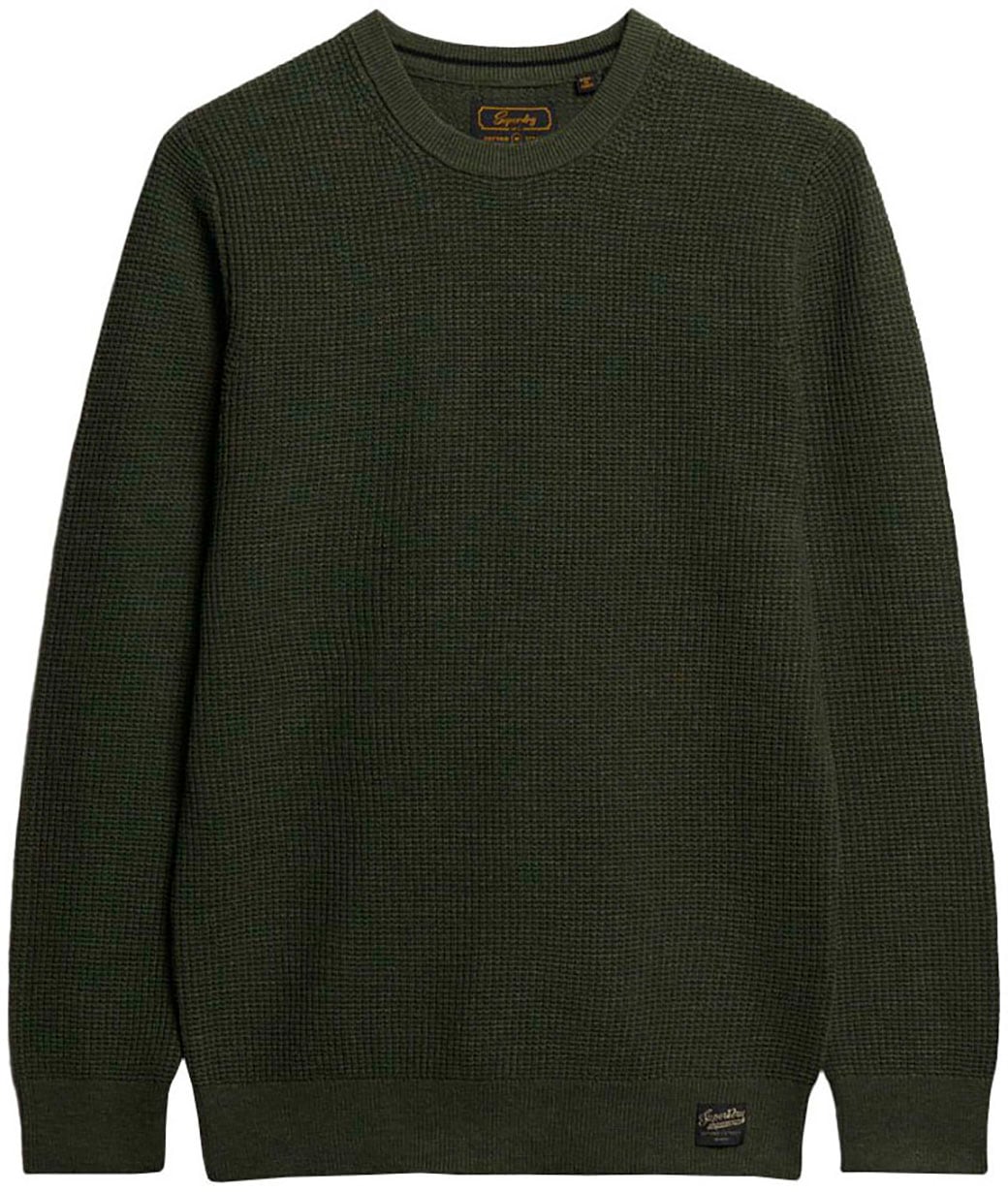 Superdry Strickpullover »TEXTURED CREW KNIT JUMPER«, mit strukturiertem Waffelstrickmuster