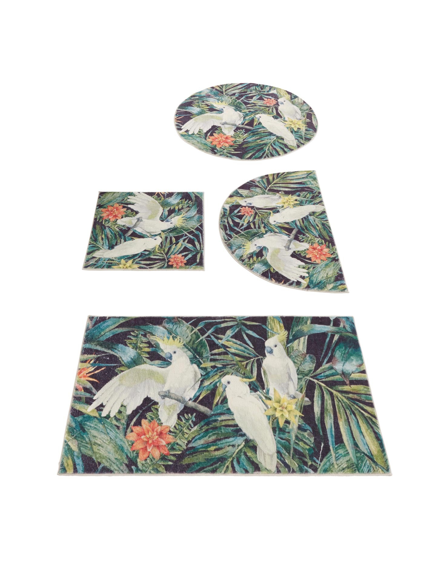 Tapis de bain polyester doux - - Multicolore