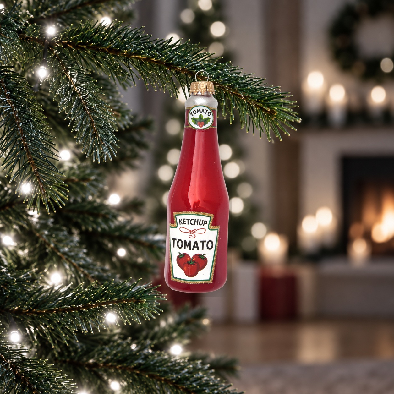 Krebs Glas Lauscha Christbaumschmuck »Ketchup Flasche« Glas, 1 Stück