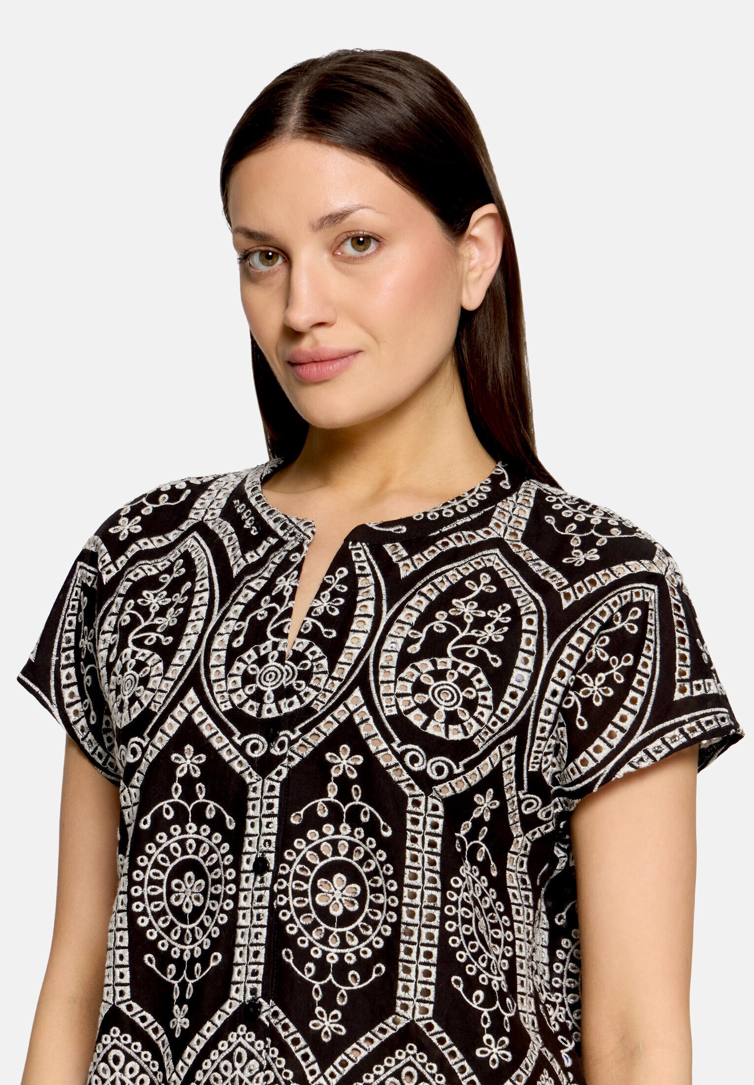 Betty&Co Hemdbluse »Damen mit Stickerei«