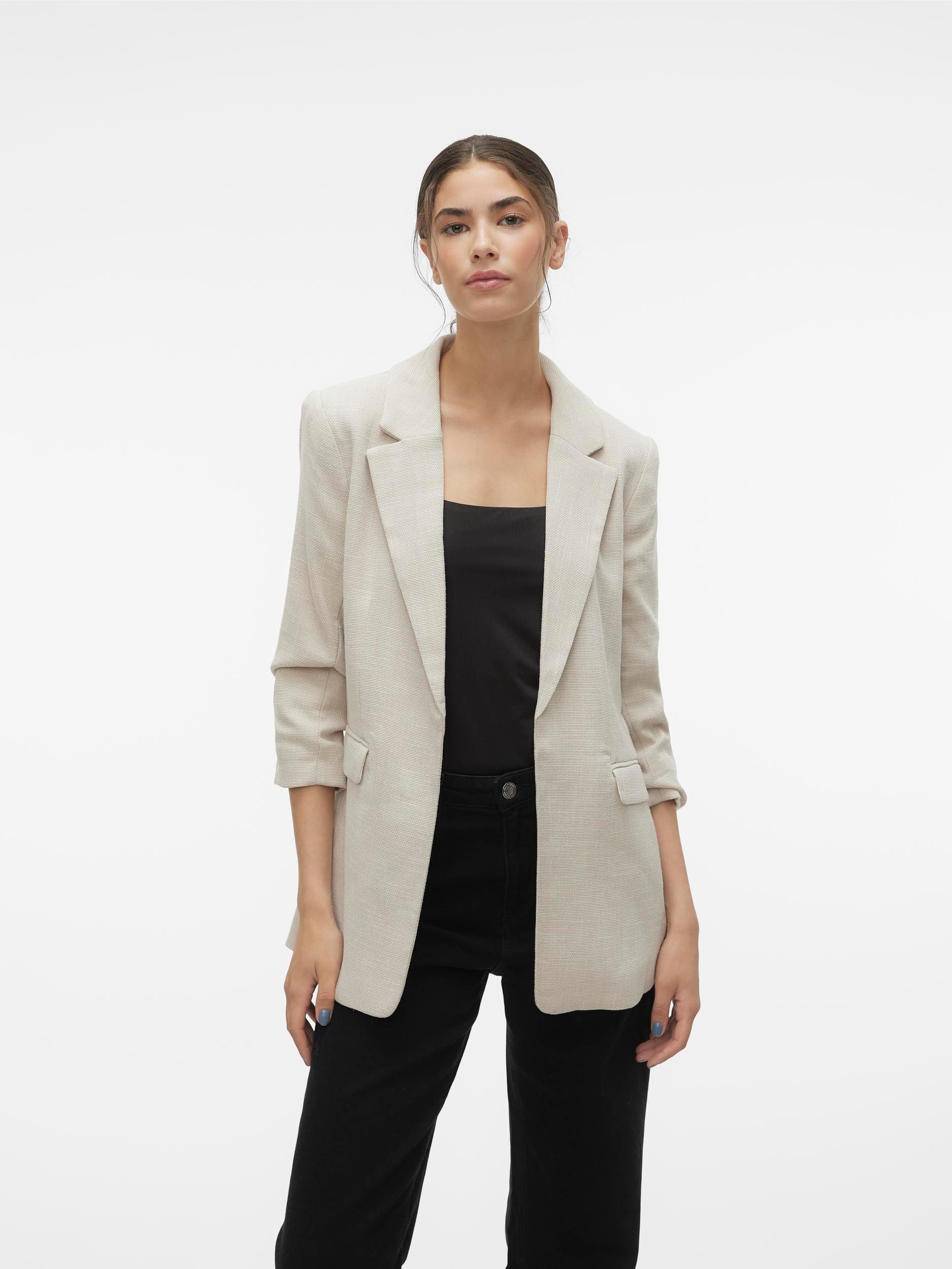 Vero Moda "VMFRIDA LS REGULAR BLAZER NOOS" ohne Verschluss und mit geraffte günstig online kaufen