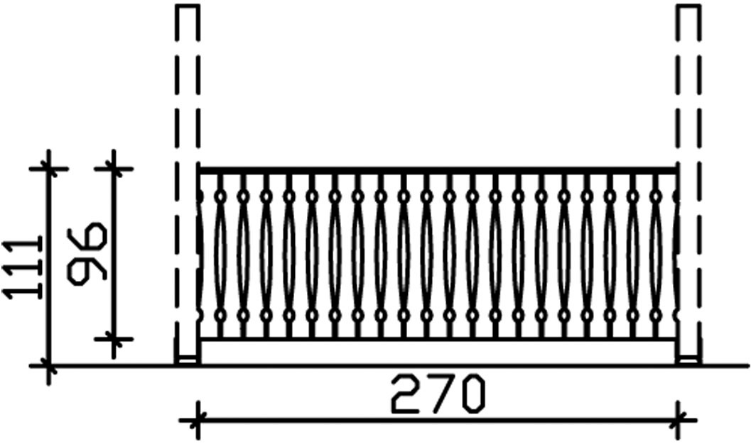 Skanholz Brüstungsgeländer »Balkonschalung« für die Front