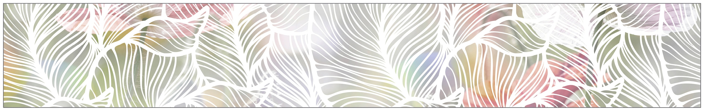 MySpotti Fensterfolie »Look haftend BAUR halbtransparent, bestellen x 200 glattstatisch cm, haftend, | statisch 30 Leaves white«