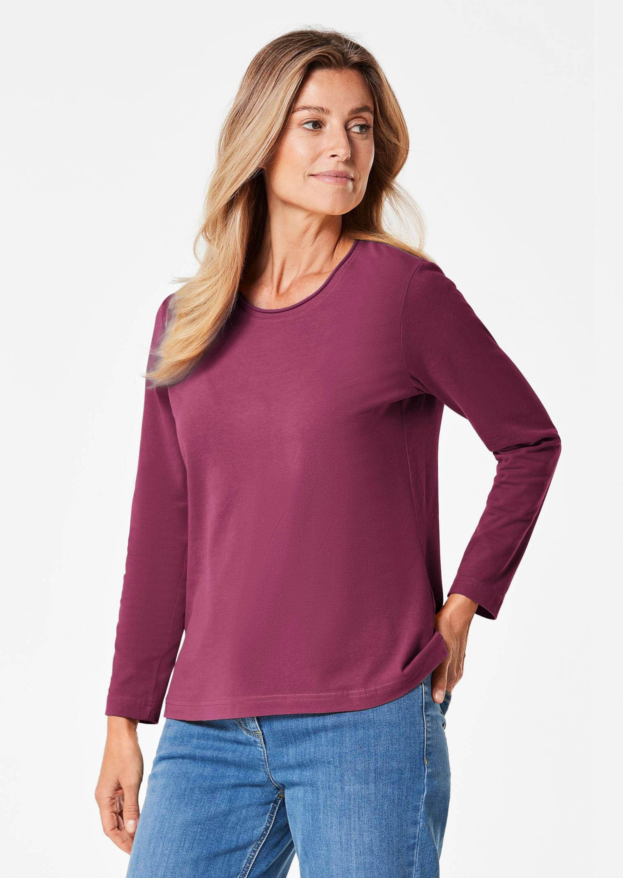 GOLDNER Longpullover »Shirt T-Shirt mit Rundhals«