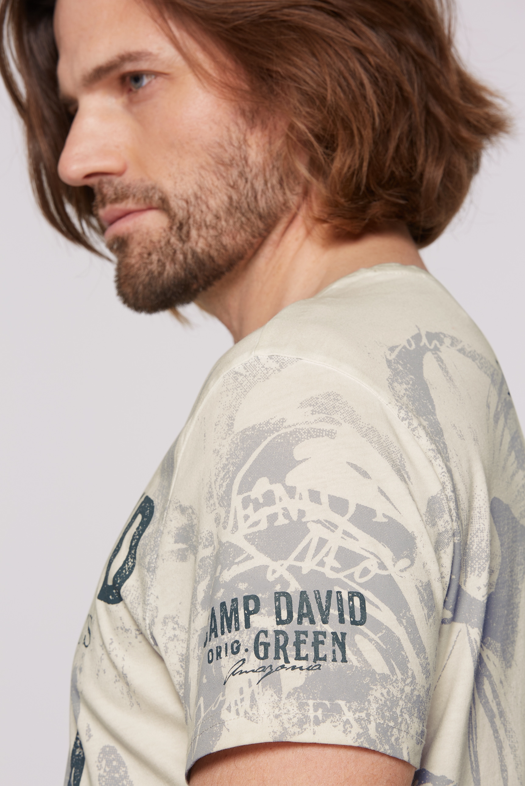 CAMP DAVID Rundhalsshirt, mit All Over-Print