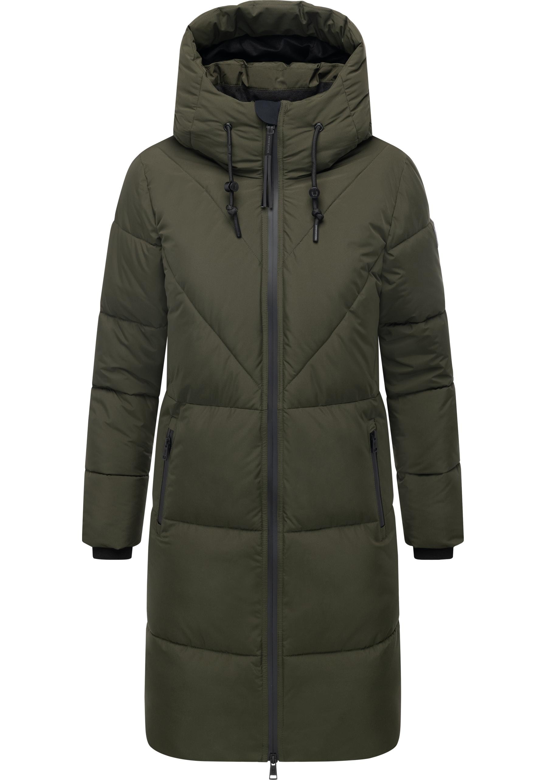 Navahoo Steppmantel "Kältekuschel XIV" Warmer Damen Wintermantel mit Fleece-gefüttertem Kragen