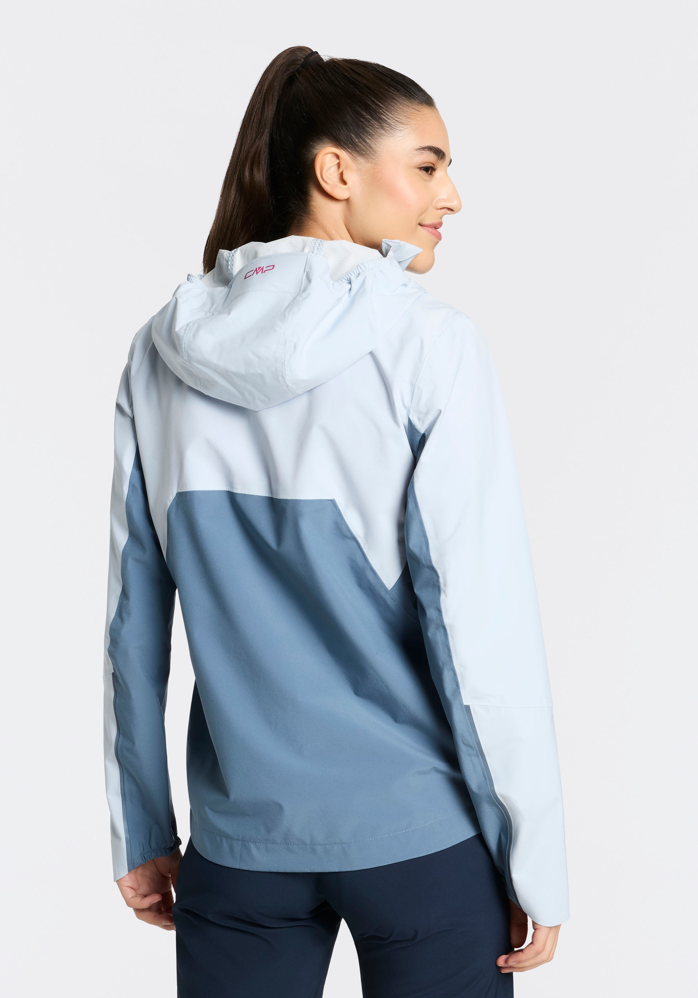 CMP Regenjacke mit regulierbarer Kapuze, Zwei-Lagen-Konstruktion, Übergangs günstig online kaufen