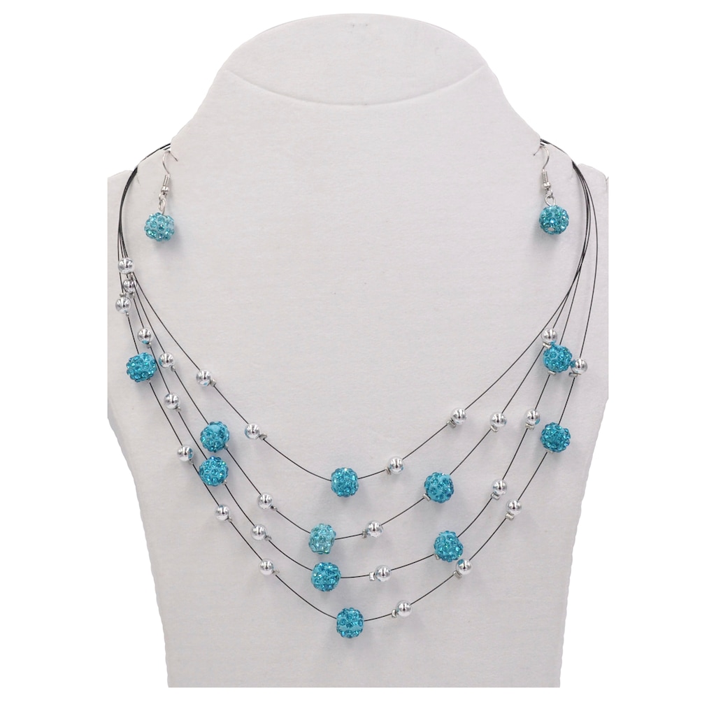 Firetti Collier-Set »Blue Crystal«, (Set, 3 tlg.)