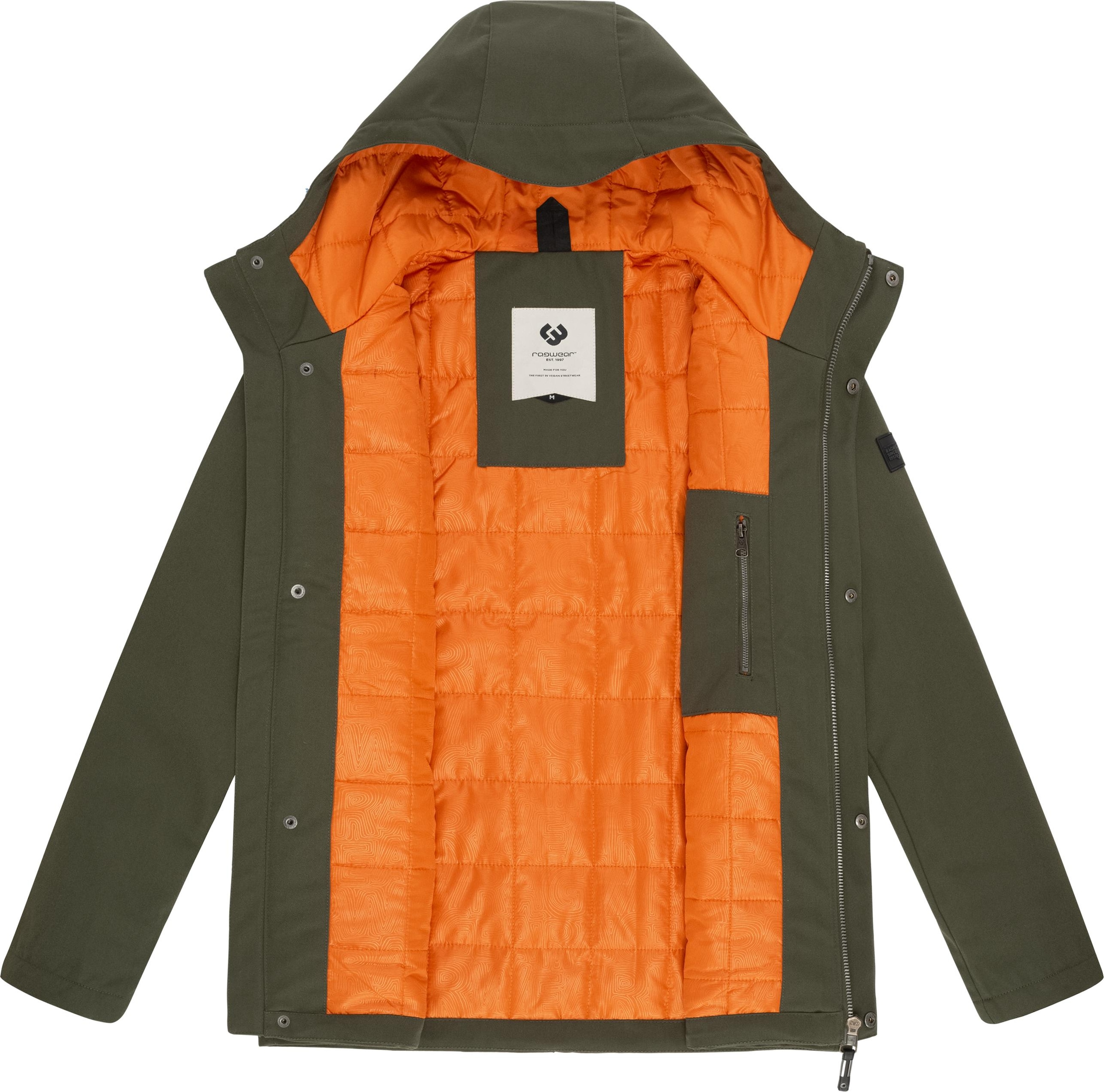 Ragwear Winterjacke »Mr Them«, mit Kapuze, stylische Herren Outdoorjacke mit großer Kapuze
