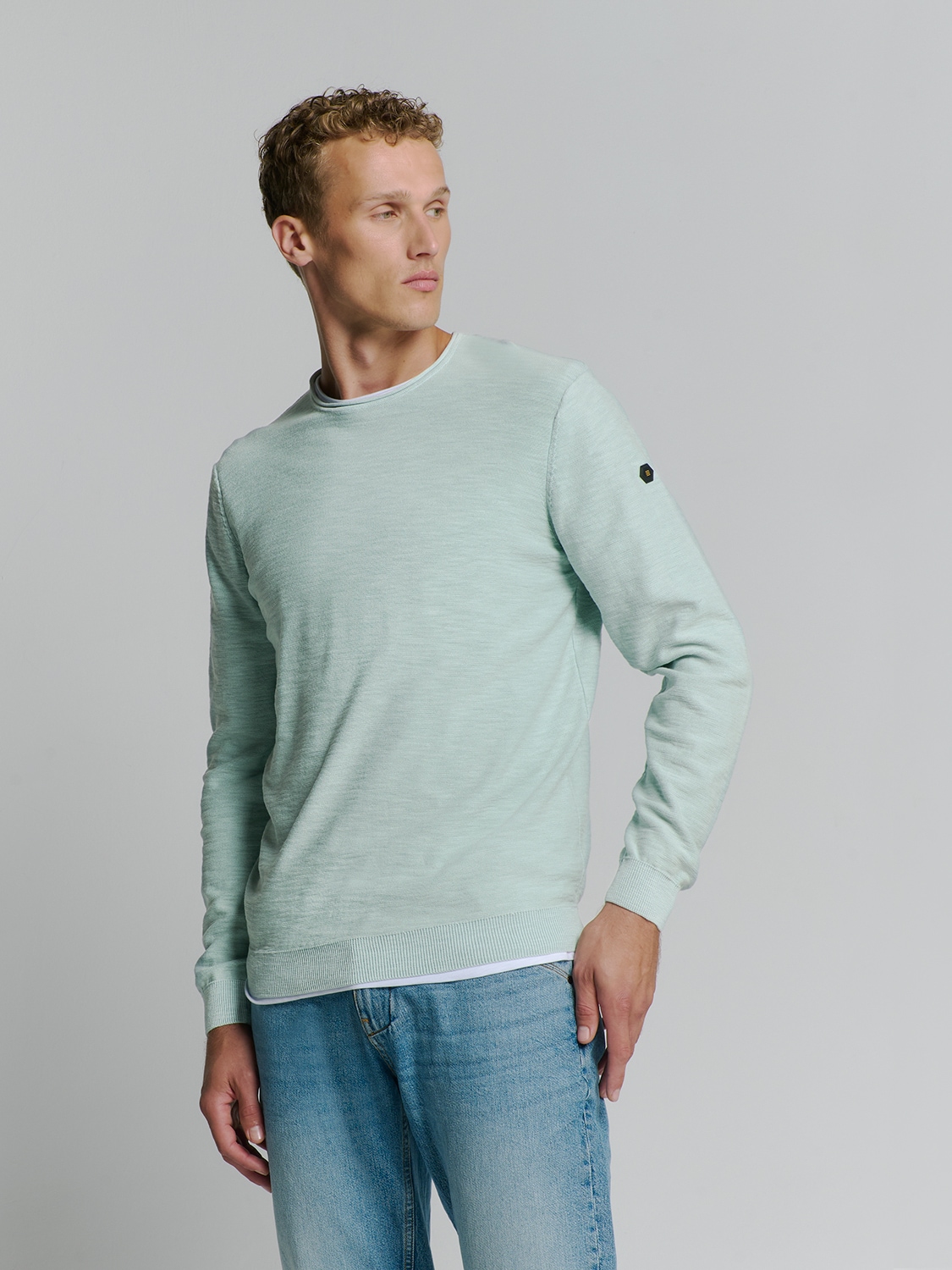 NO EXCESS Rundhalspullover "No Excess Pullover mit Rundhalsausschnitt" günstig online kaufen