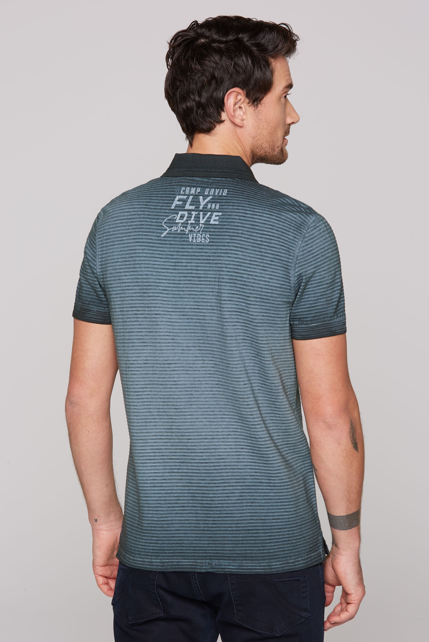 CAMP DAVID Poloshirt, mit Seitenschlitze
