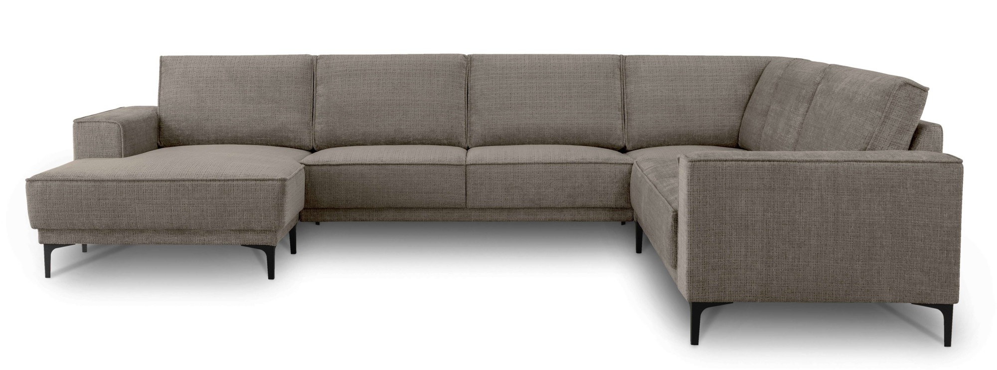 PLACES OF STYLE Wohnlandschaft "XXL Sofa Oland, Struktur, Flachgewebe, Luxu günstig online kaufen